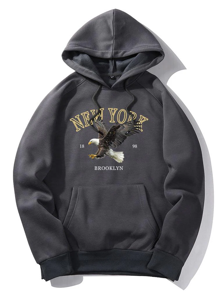 New York Eagle Print Hoodie - Image 6
