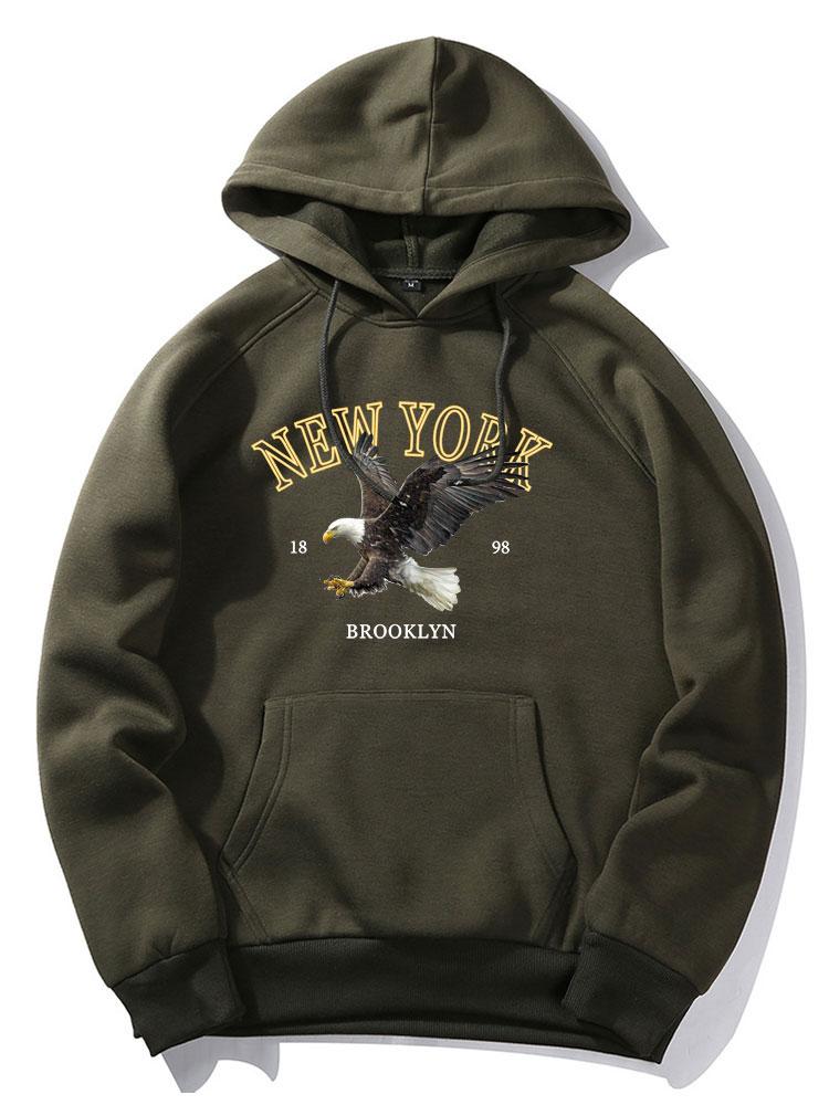 New York Eagle Print Hoodie - Image 7