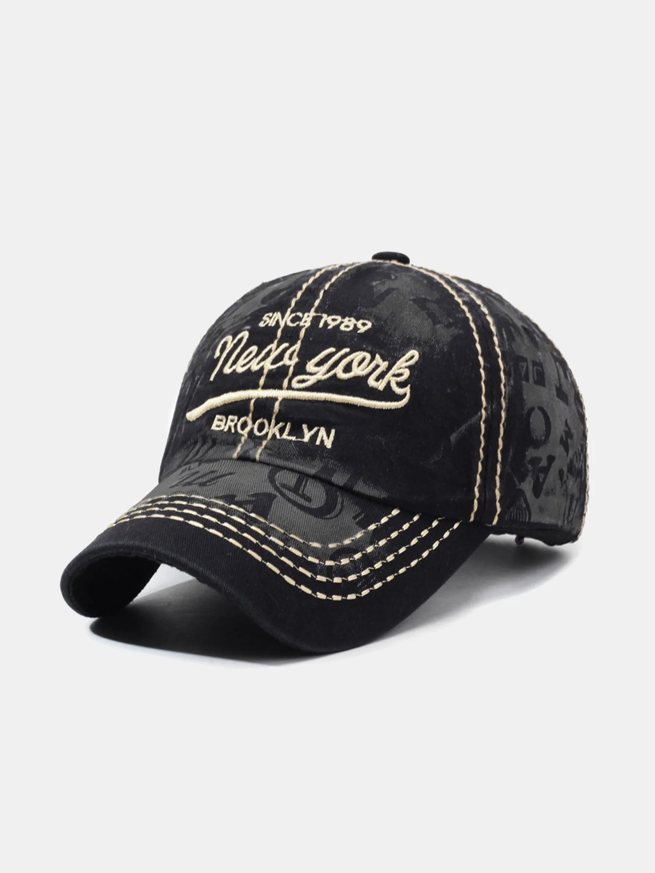 New York Stickerei Gewaschene Baseballmütze