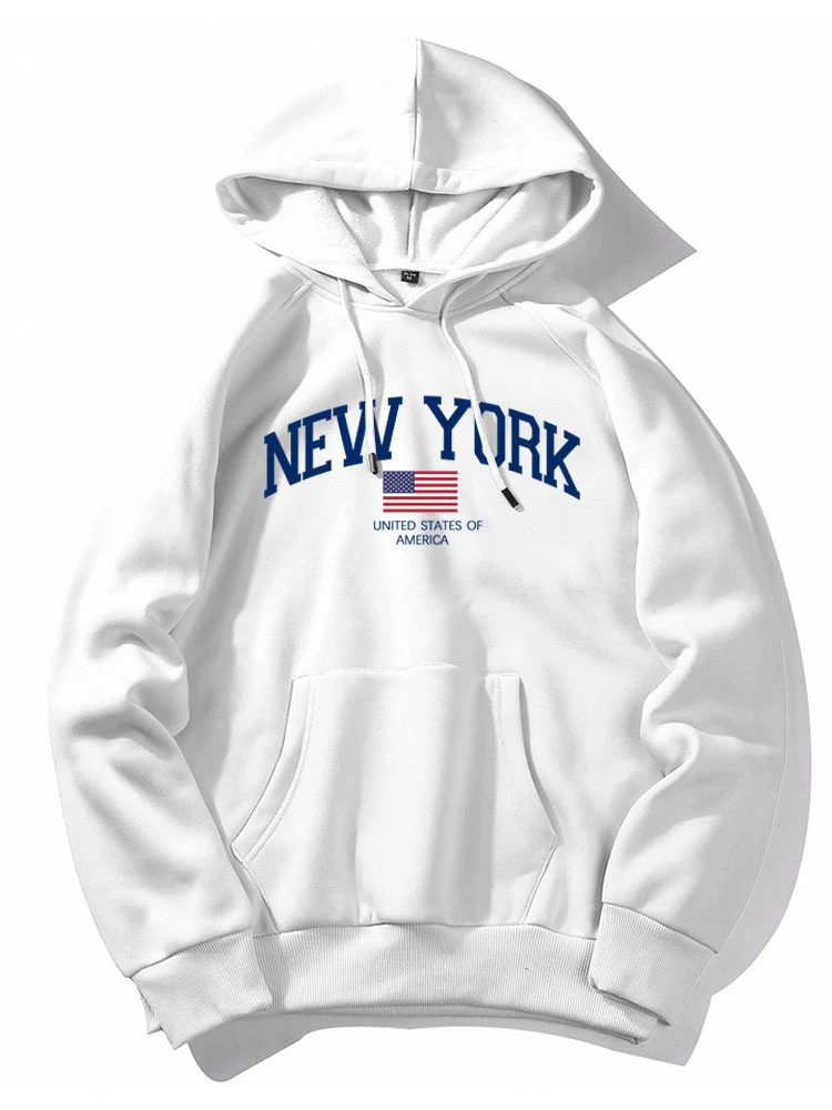 New York Flaggen Druck Hoodie - Image 2