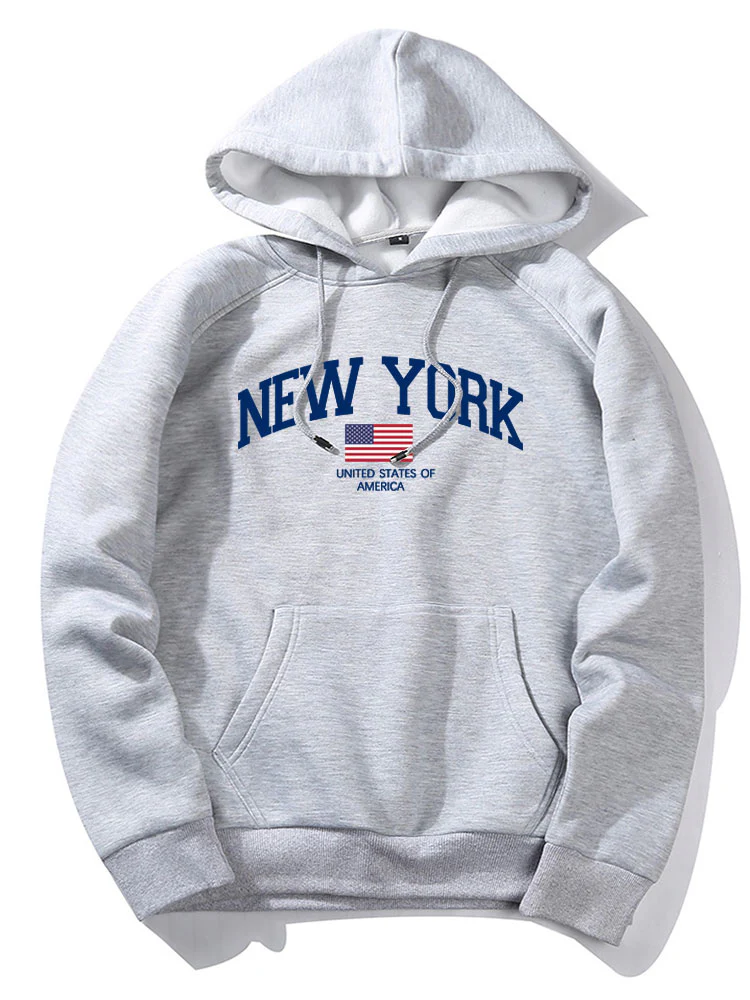 New York Flaggen Druck Hoodie - Image 3