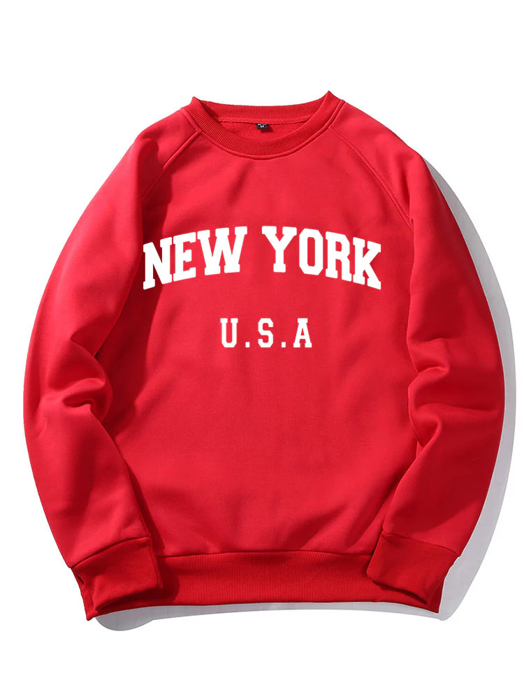 New York Buchstaben Druck Sweatshirt - Image 3