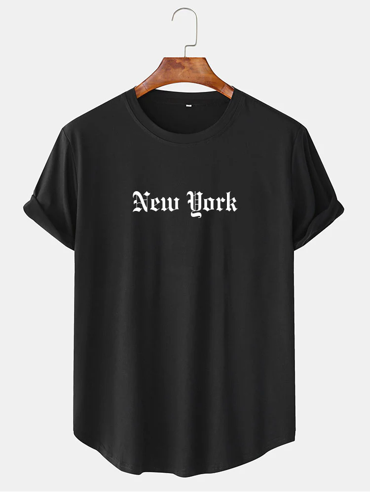 New York Print Arc Hem T-Shirt
