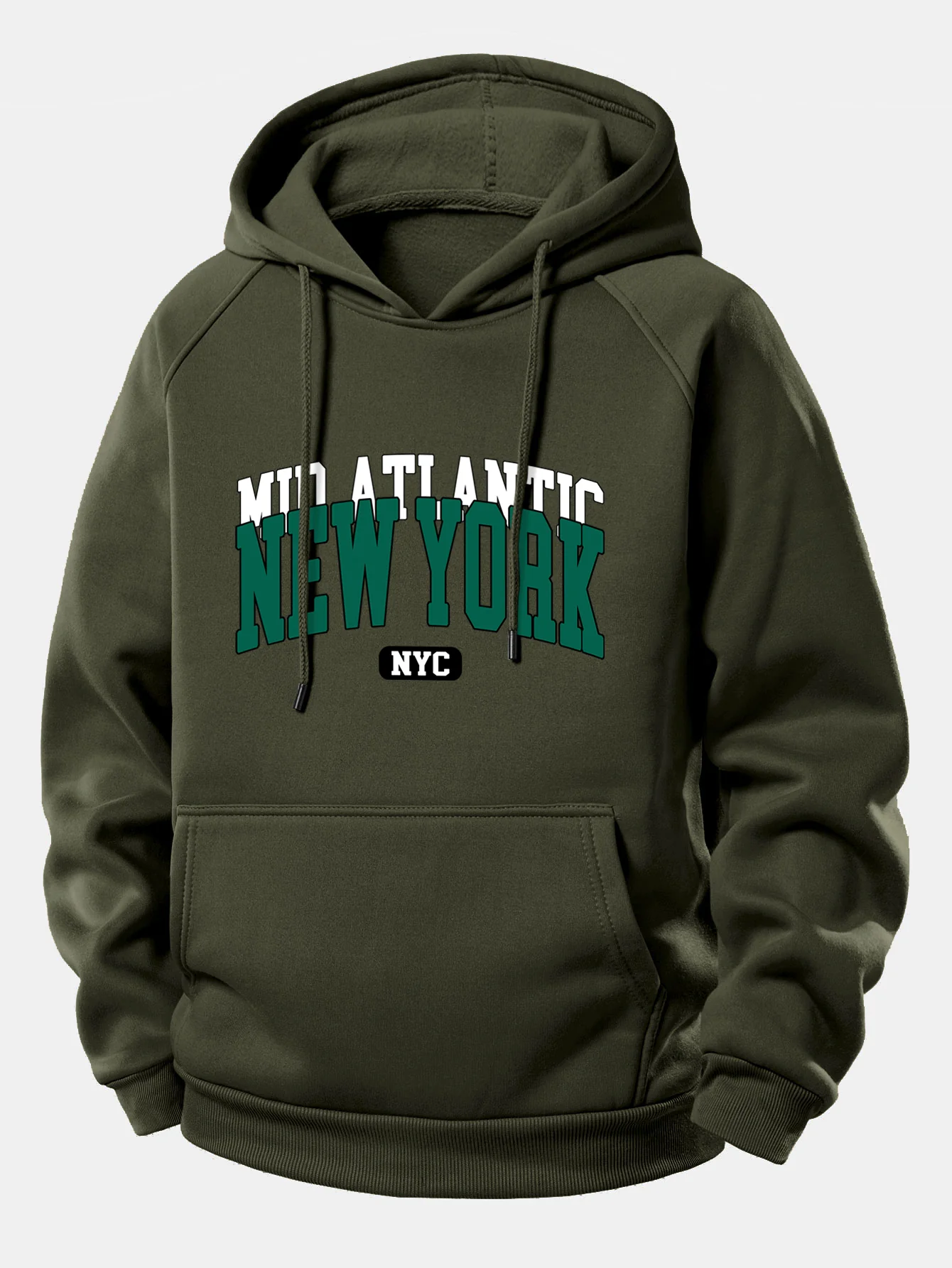 New York Druck Kordelzug Kapuzenpullover - Image 9