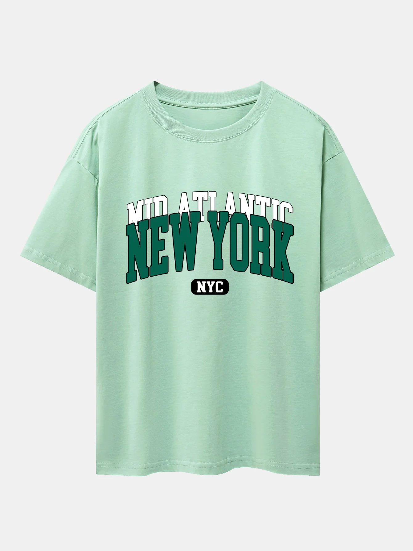 New York Print Drop Shoulder Oversize T-Shirt - Image 11