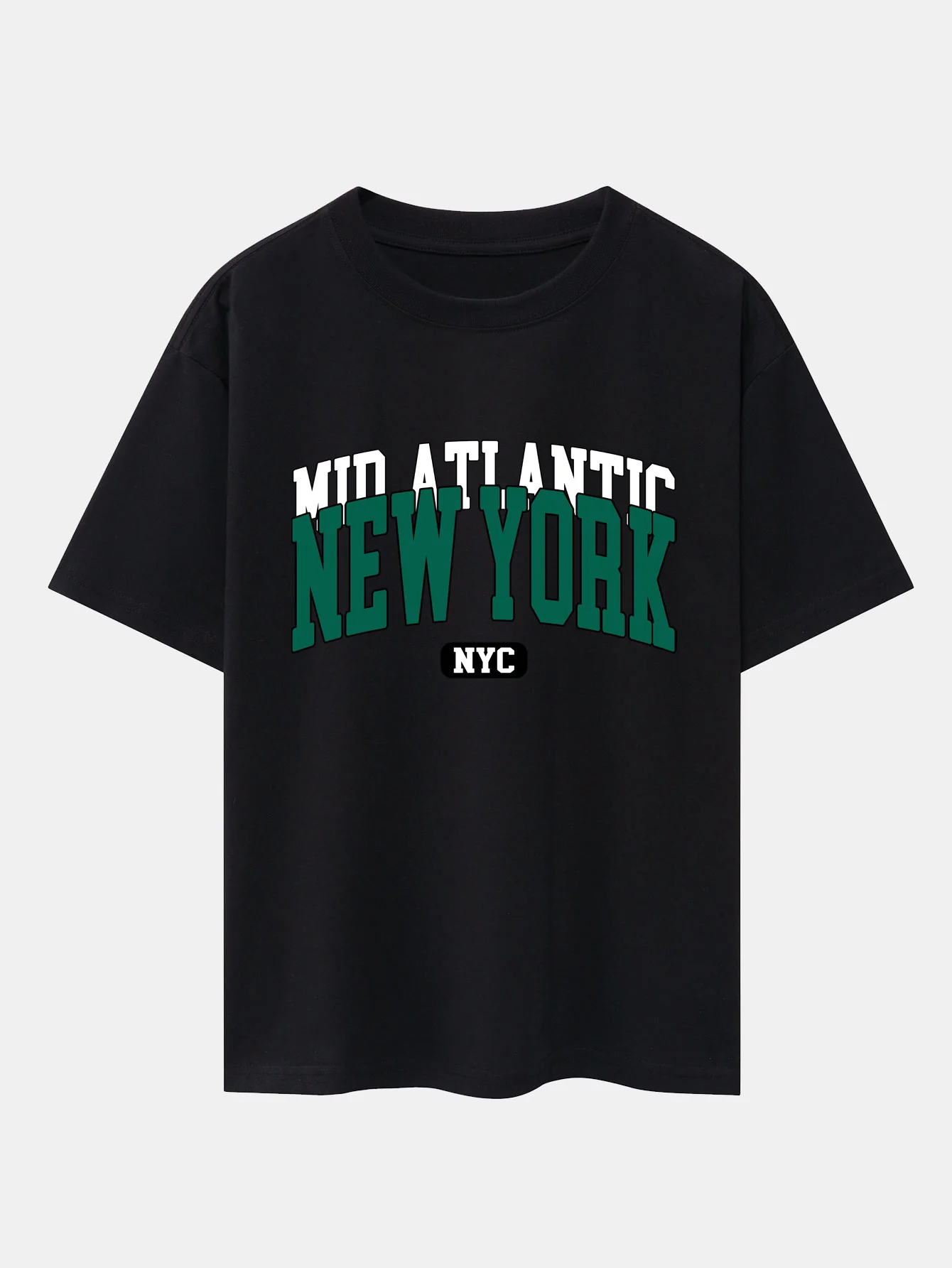 New York Print Drop Shoulder Oversize T-Shirt - Image 2