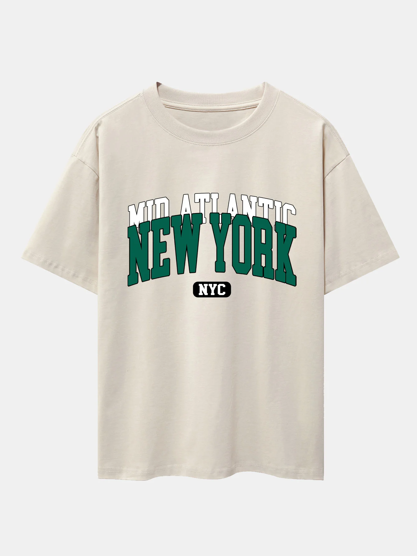 New York Print Drop Shoulder Oversize T-Shirt - Image 3