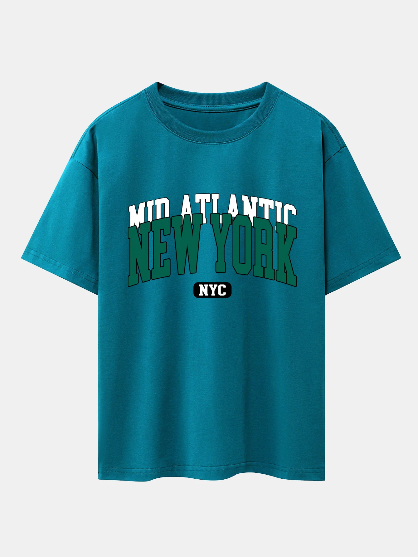 New York Print Drop Shoulder Oversize T-Shirt - Image 4
