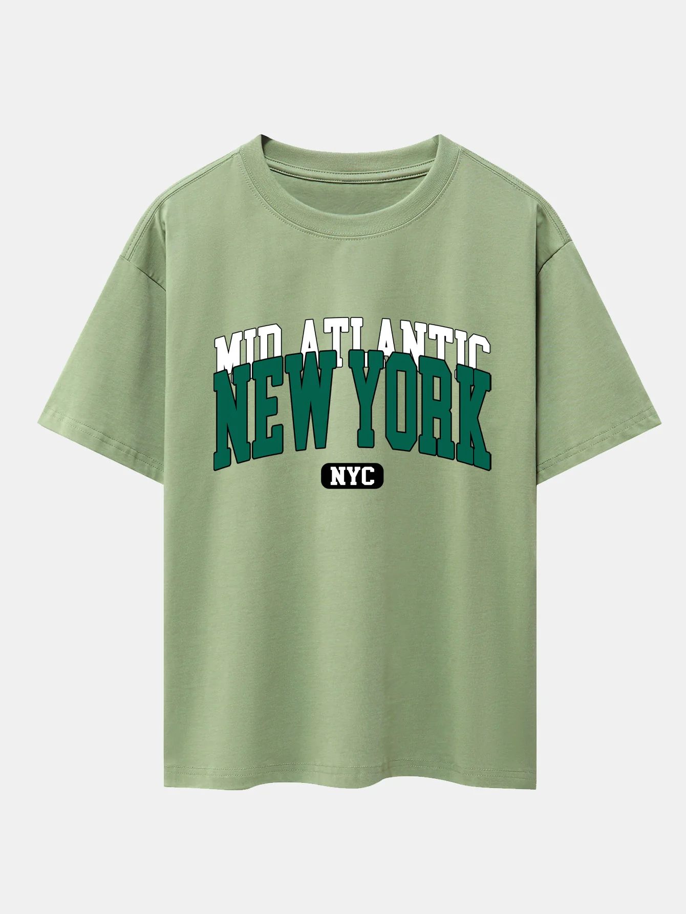 New York Print Drop Shoulder Oversize T-Shirt - Image 8