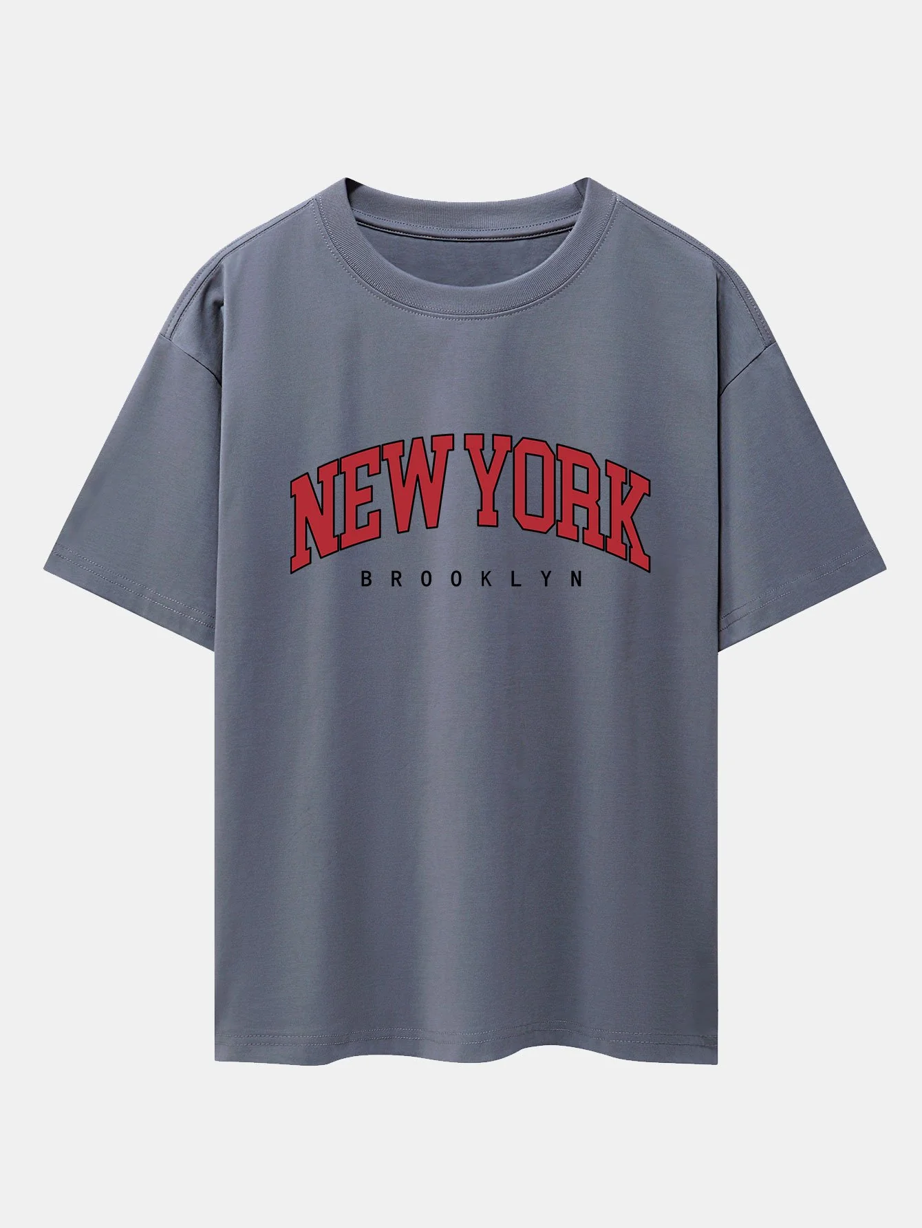New York Print Drop Shoulder Oversize T-Shirt - Image 5