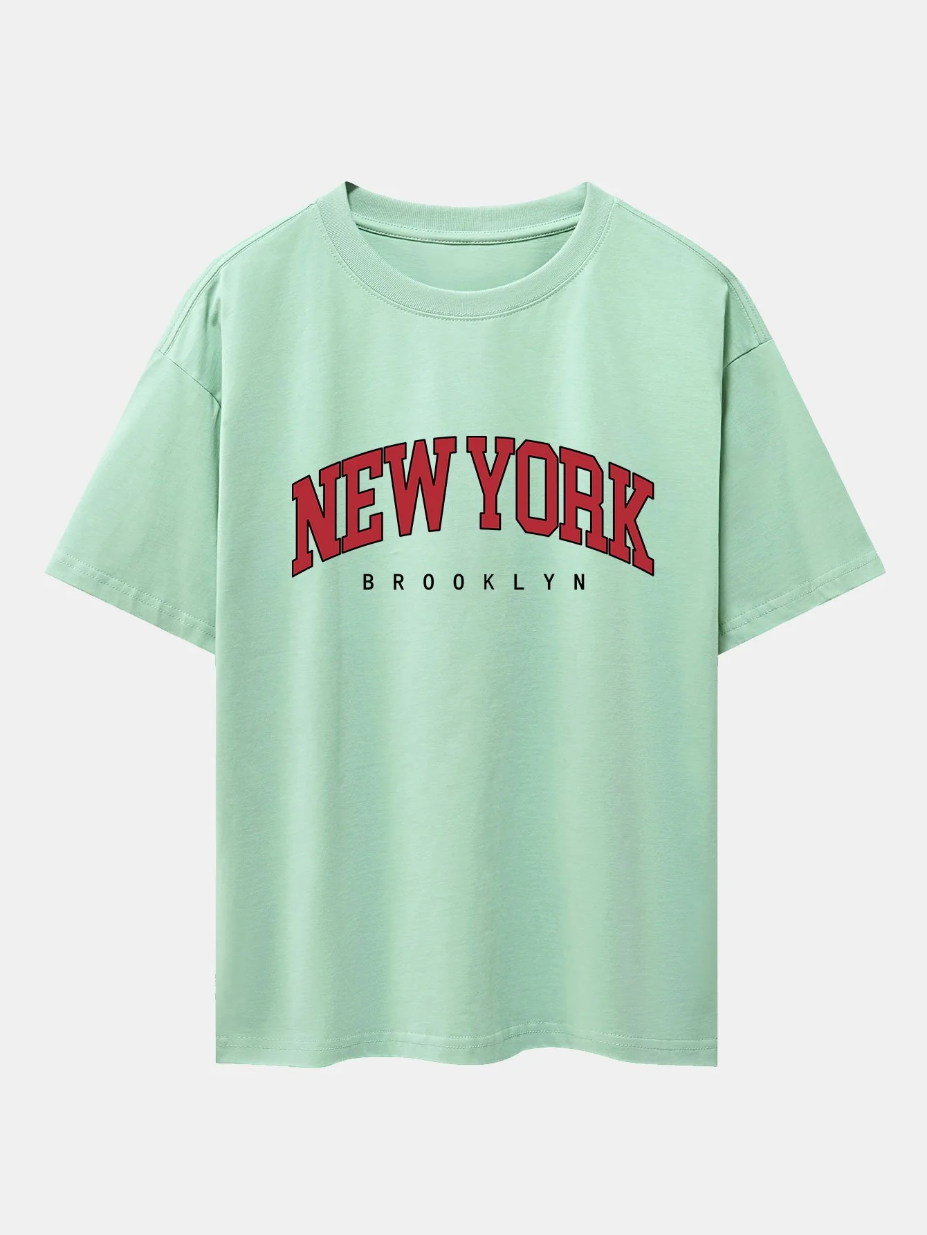 New York Print Drop Shoulder Oversize T-Shirt - Image 7