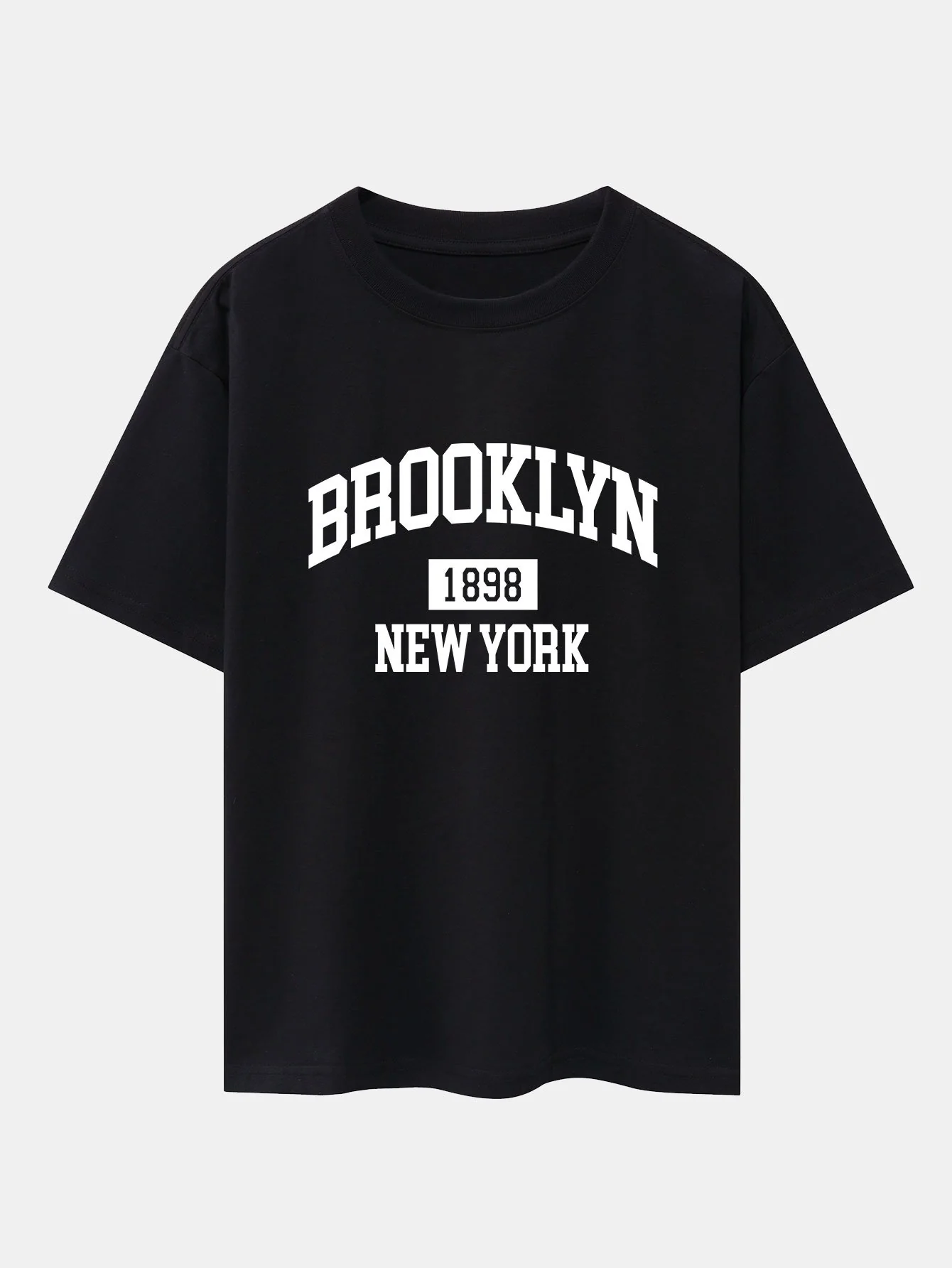 New York Print Schwergewicht Übergröße T-Shirt - Image 2