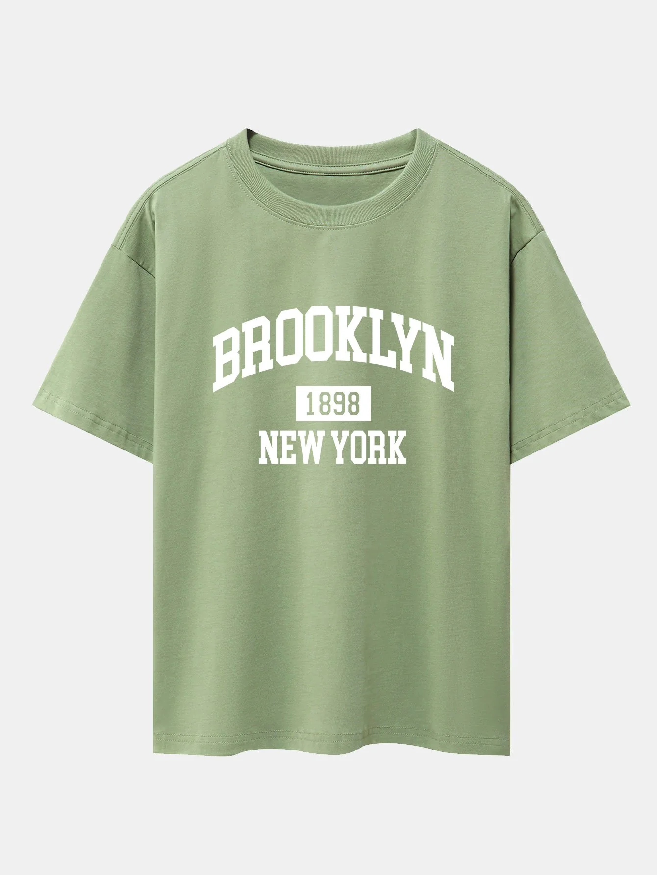 New York Print Schwergewicht Übergröße T-Shirt - Image 5