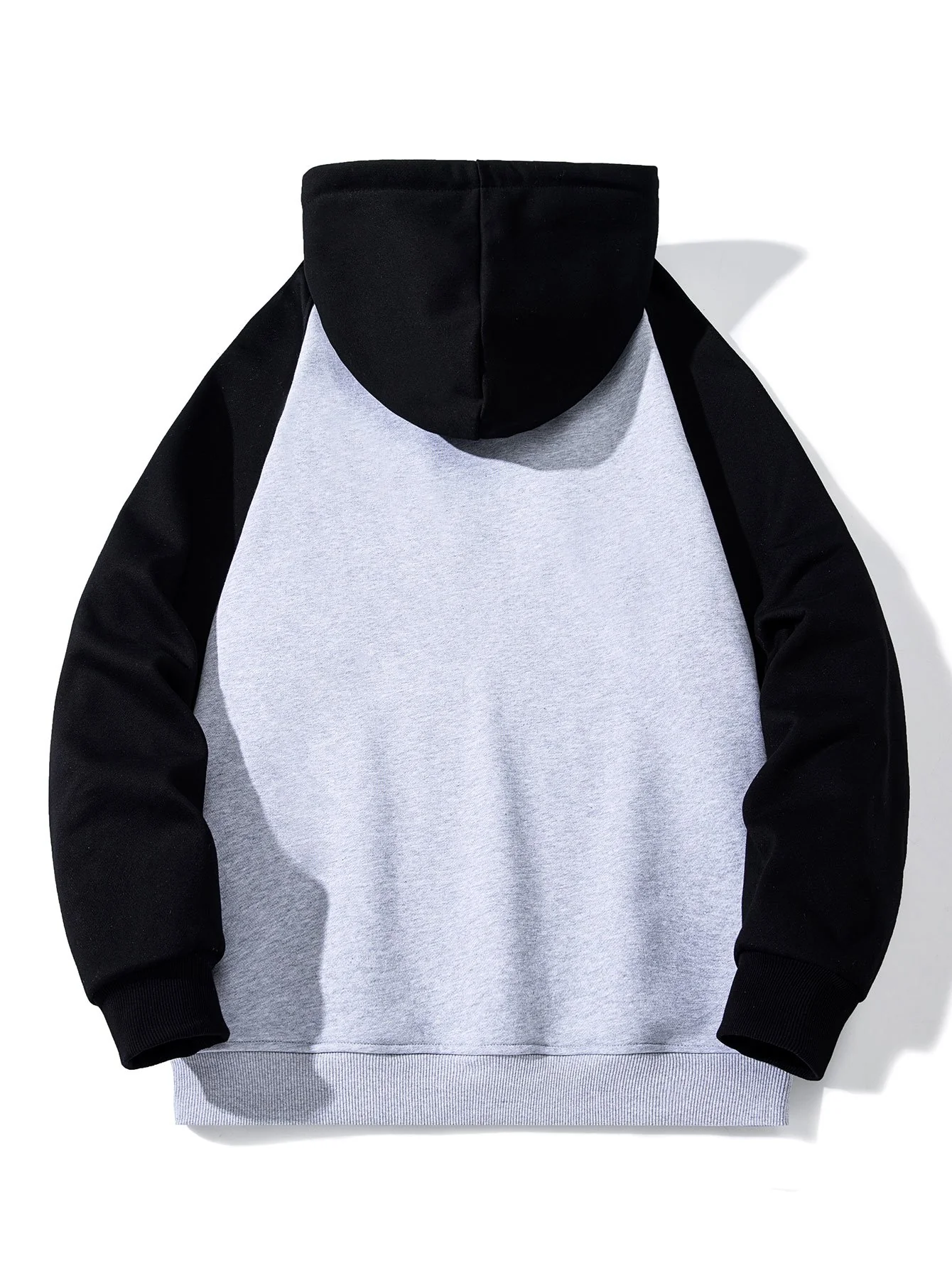 New York Print Patchwork Raglan Hoodie - Image 4