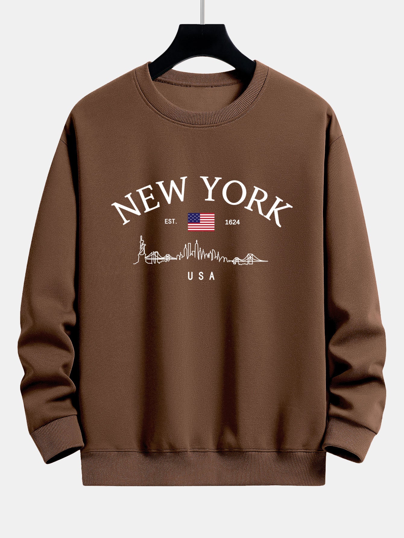 New York Druck Locker sitzendes Sweatshirt - Image 8