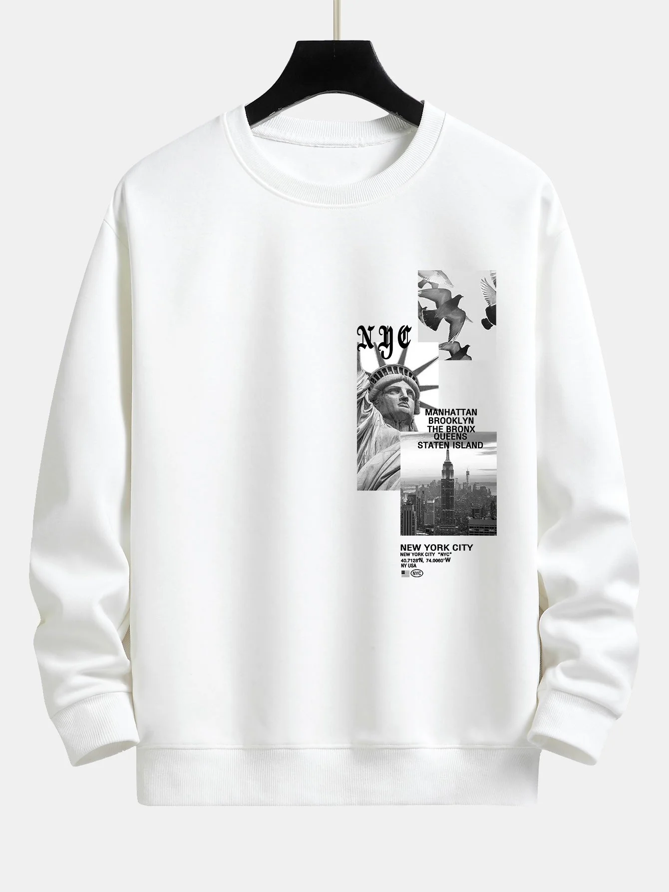 New York Scenic Views Print Relax Fit Sweatshirt - Image 3