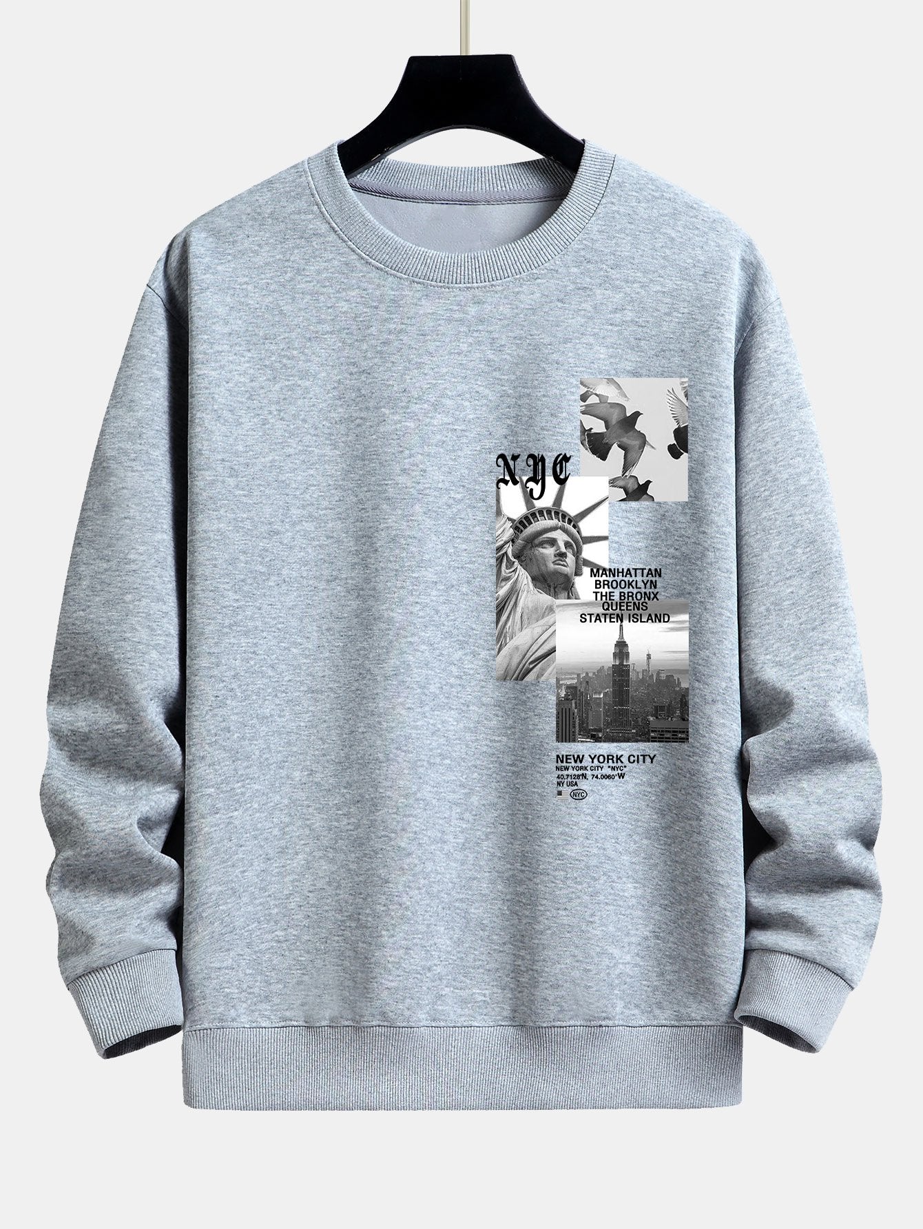 New York Scenic Views Print Relax Fit Sweatshirt - Image 4