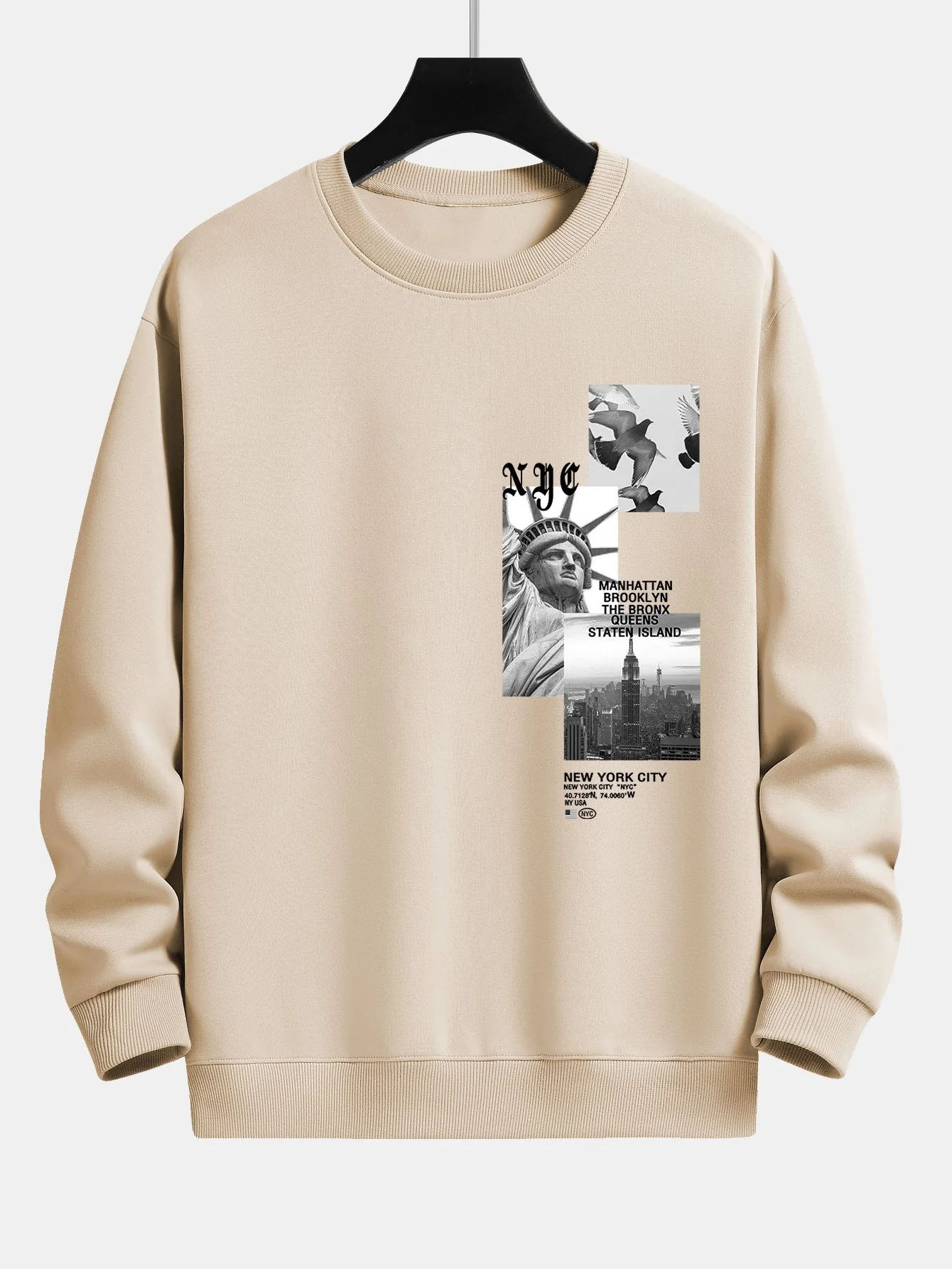 New York Scenic Views Print Relax Fit Sweatshirt - Image 5