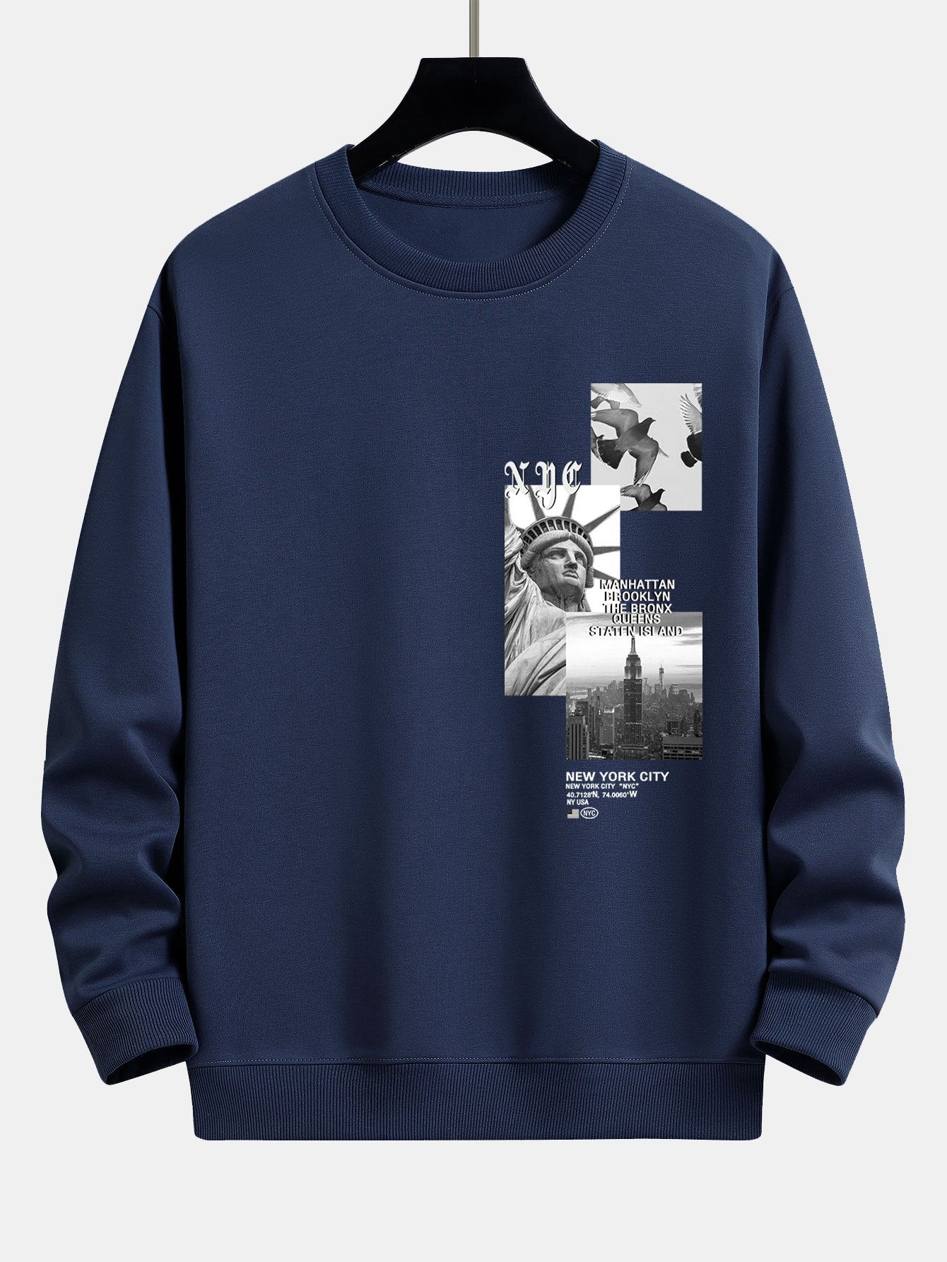 New York Scenic Views Print Relax Fit Sweatshirt - Image 6