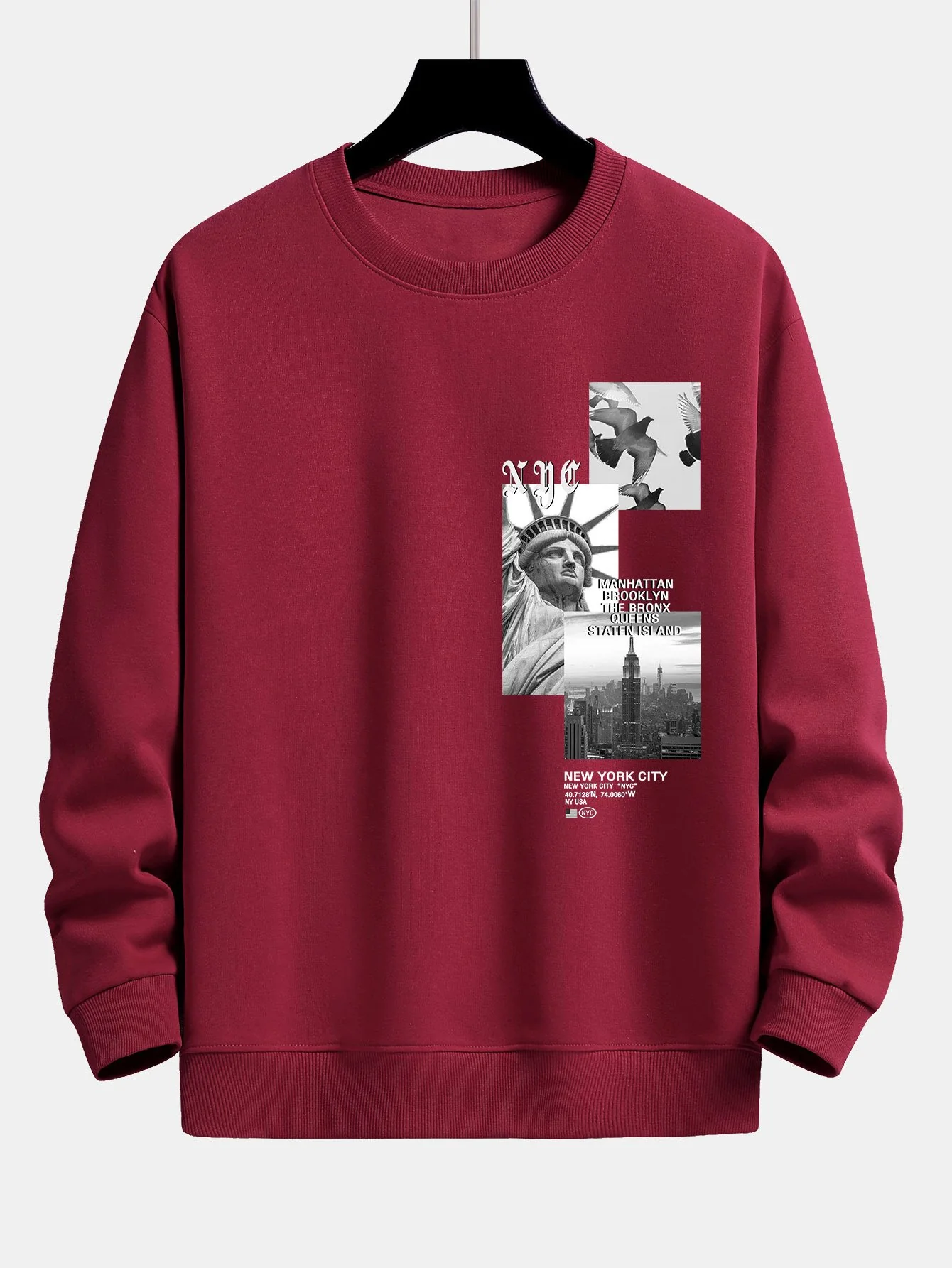 New York Scenic Views Print Relax Fit Sweatshirt - Image 7