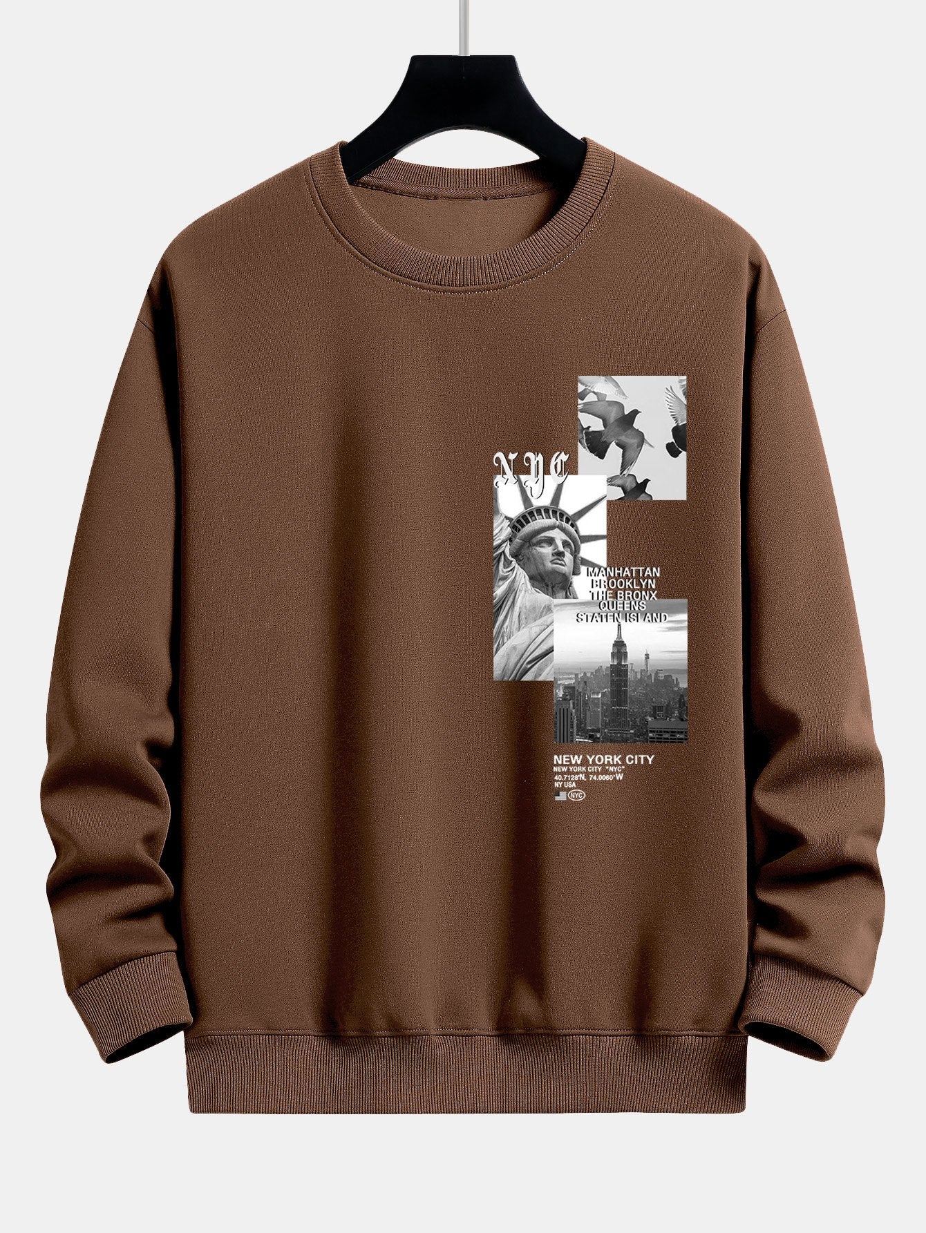 New York Scenic Views Print Relax Fit Sweatshirt - Image 8
