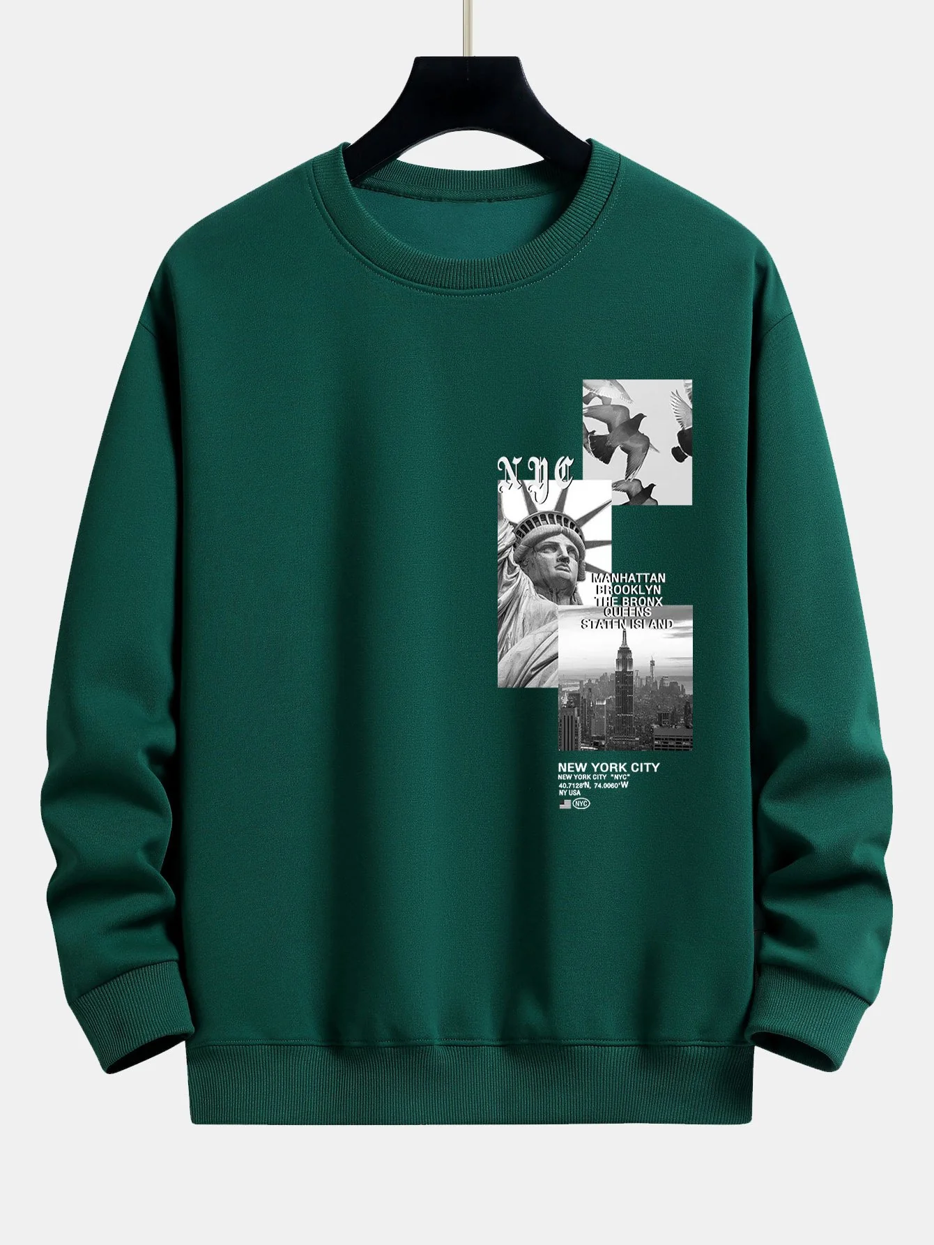 New York Scenic Views Print Relax Fit Sweatshirt - Image 9