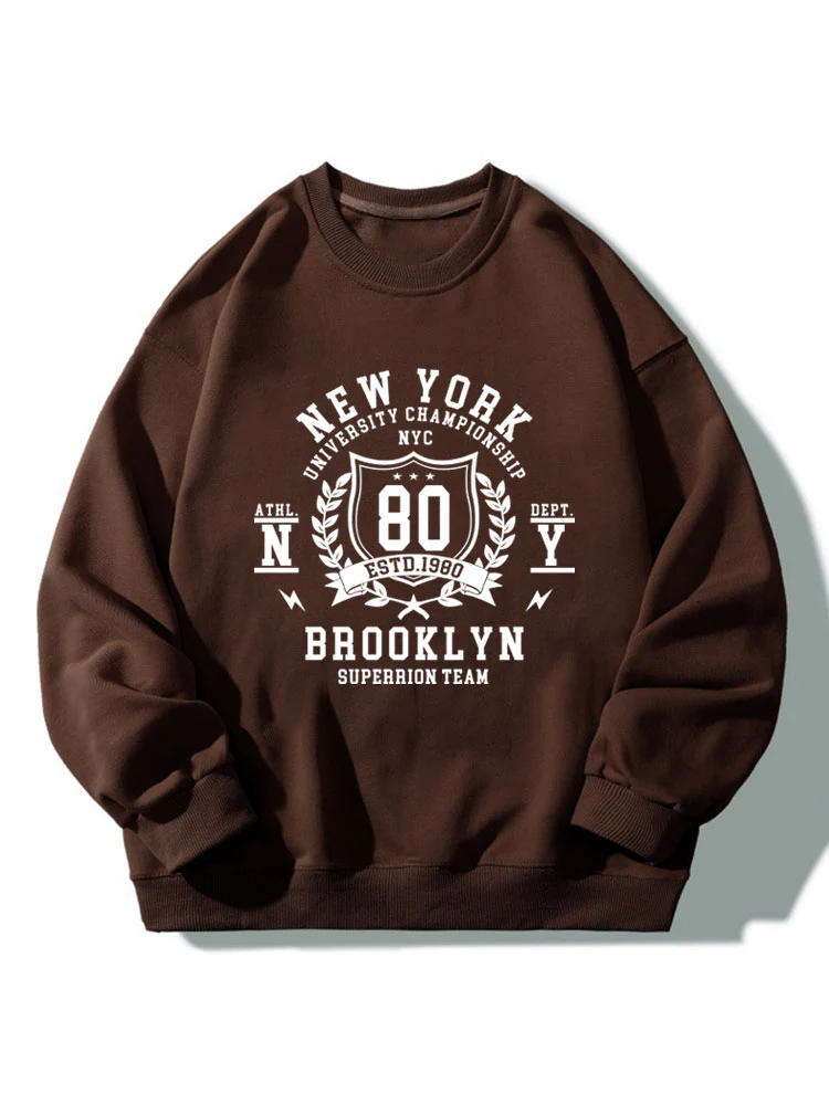 New York Varsity Print Relaxed Sweatshirt - Image 2
