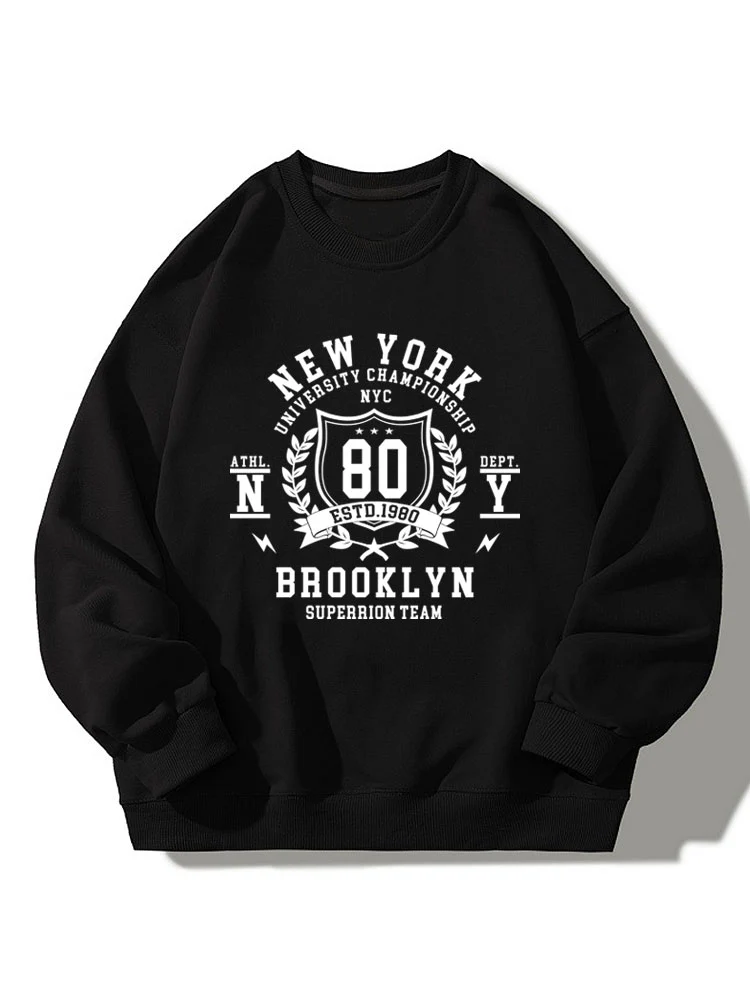New York Varsity Print Relaxed Sweatshirt - Image 3