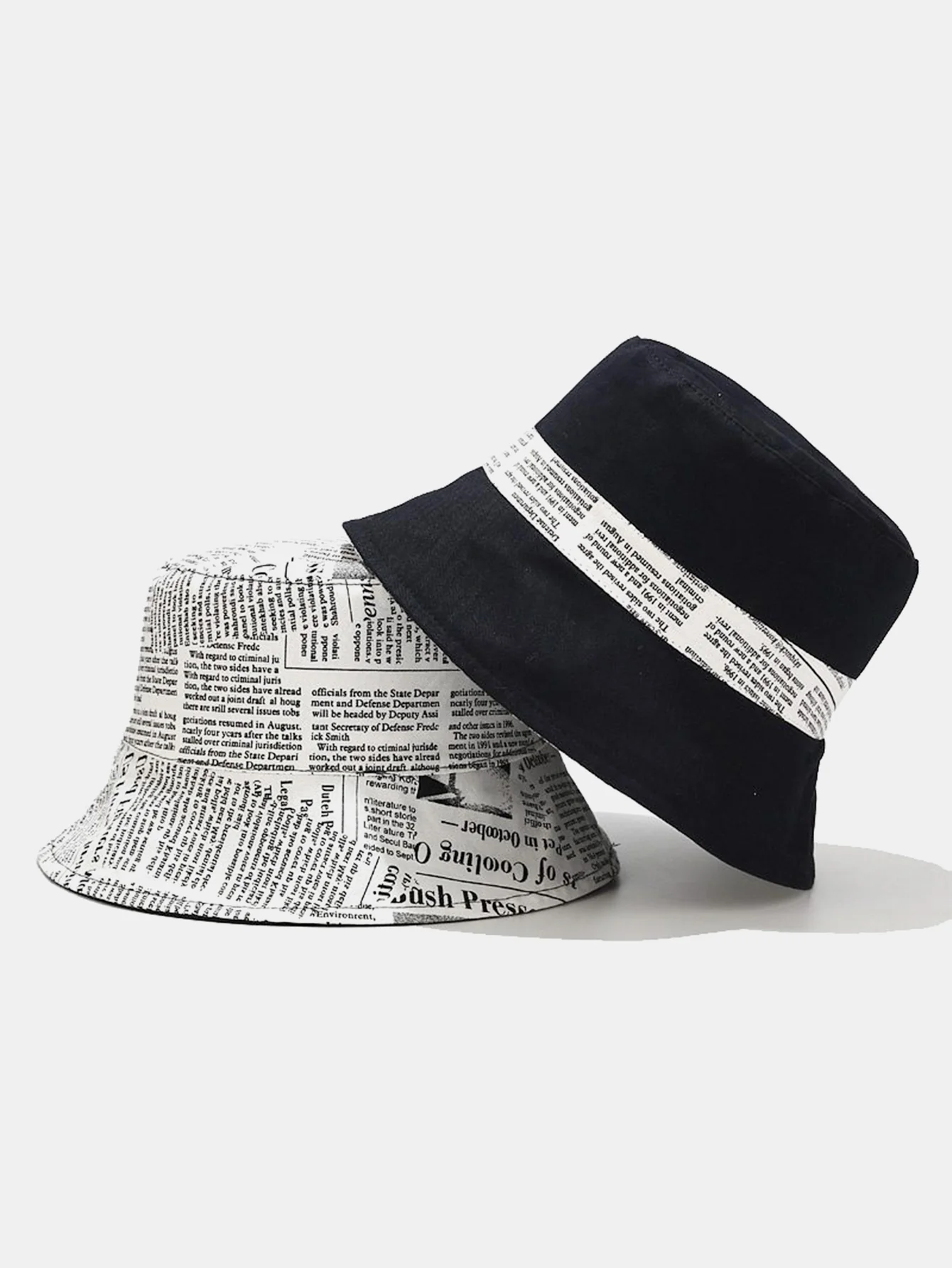 Zeitungsdruck doppelseitiger wendbarer Bucket Hat