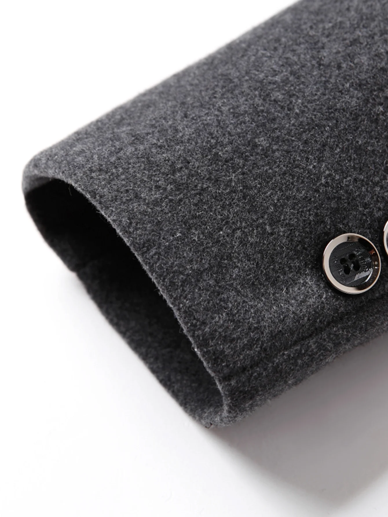 Notch Lapel Wool Blend Overcoat - Image 10