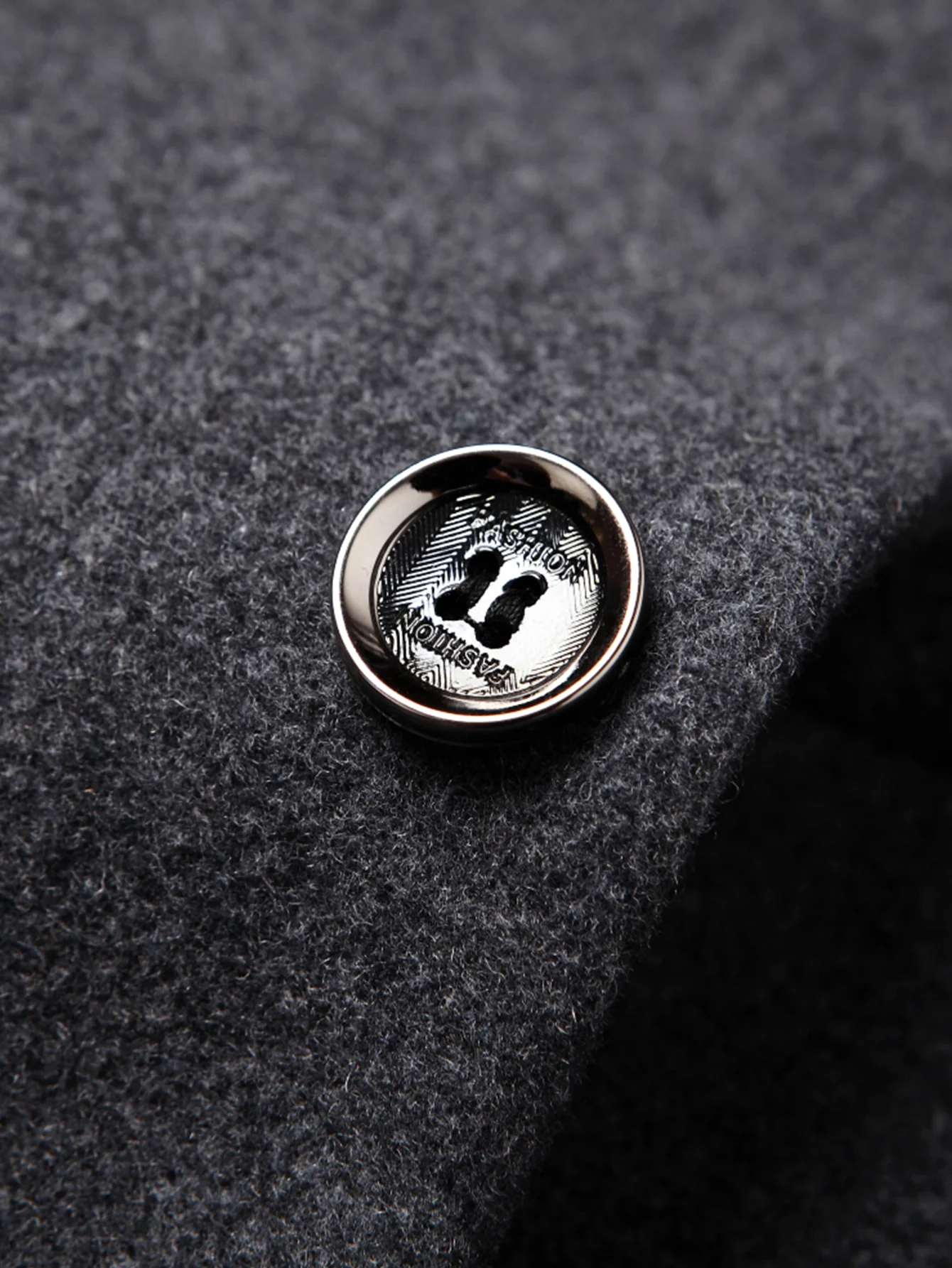Notch Lapel Wool Blend Overcoat - Image 7