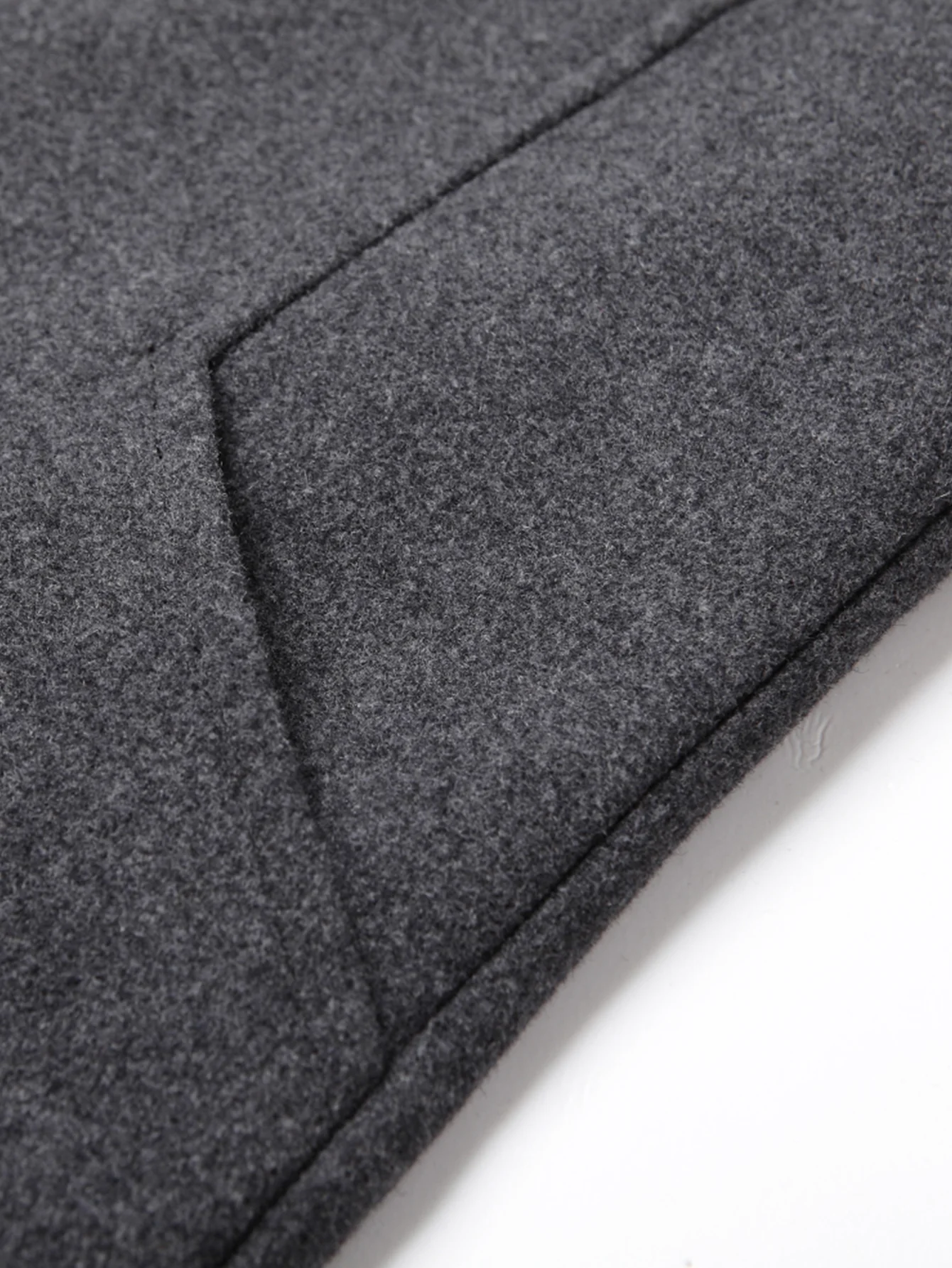Notch Lapel Wool Blend Overcoat - Image 8