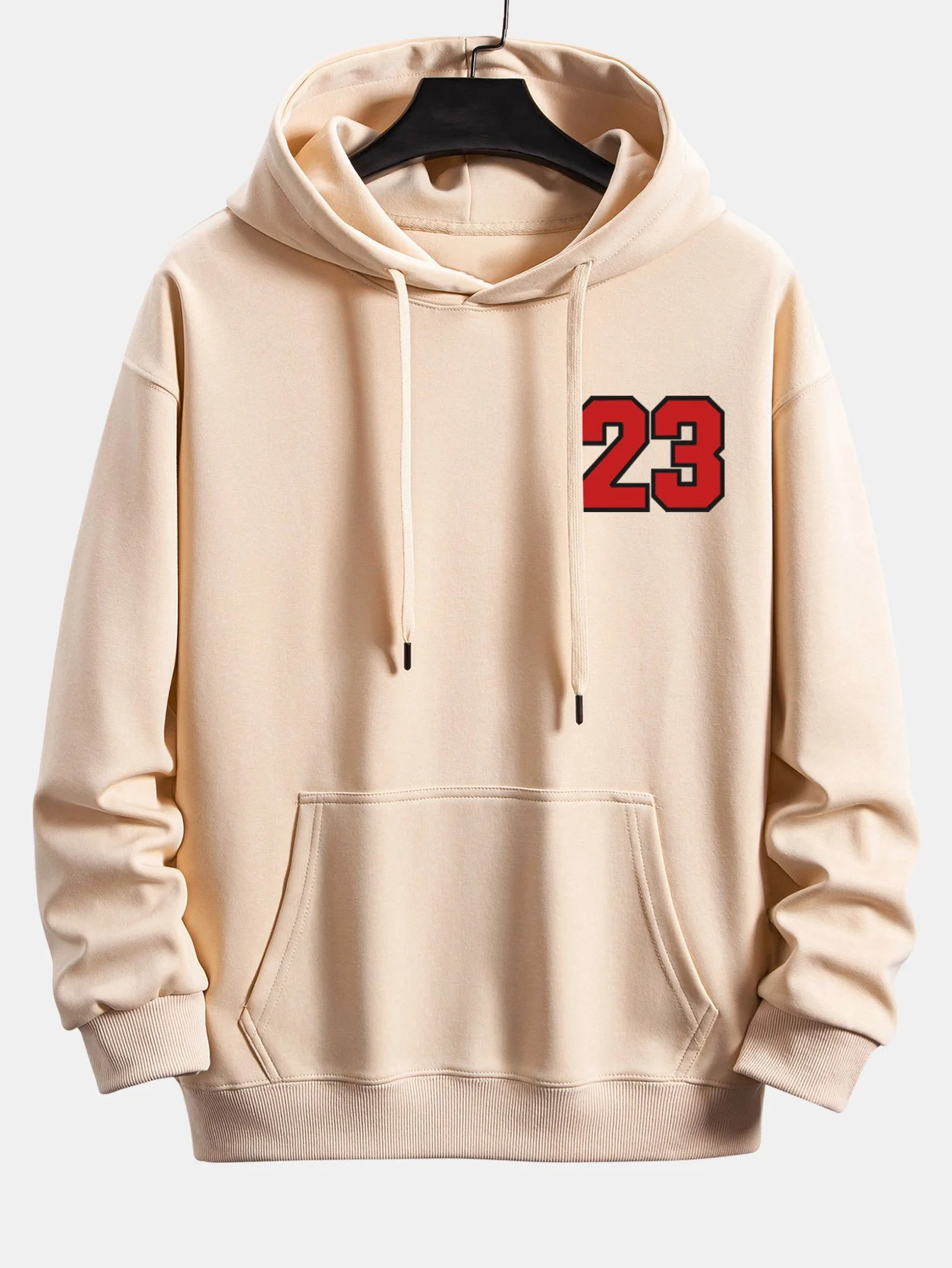 Nummer 23 Druck Relaxed Fit Hoodie - Image 7