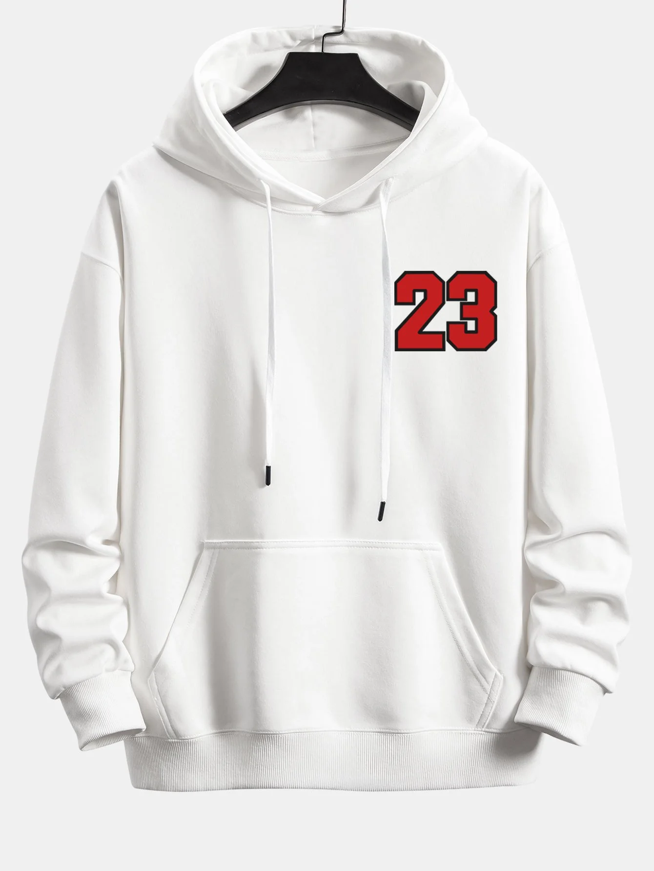 Nummer 23 Druck Relaxed Fit Hoodie - Image 5