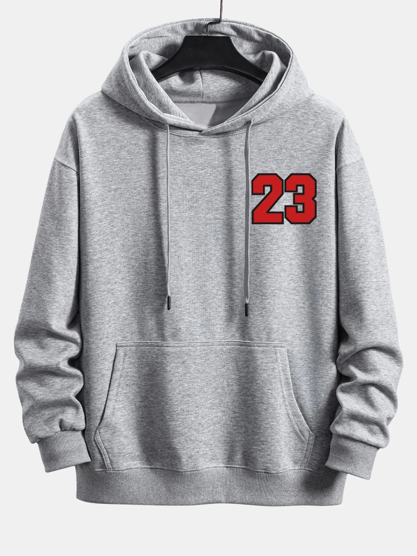 Nummer 23 Druck Relaxed Fit Hoodie - Image 9