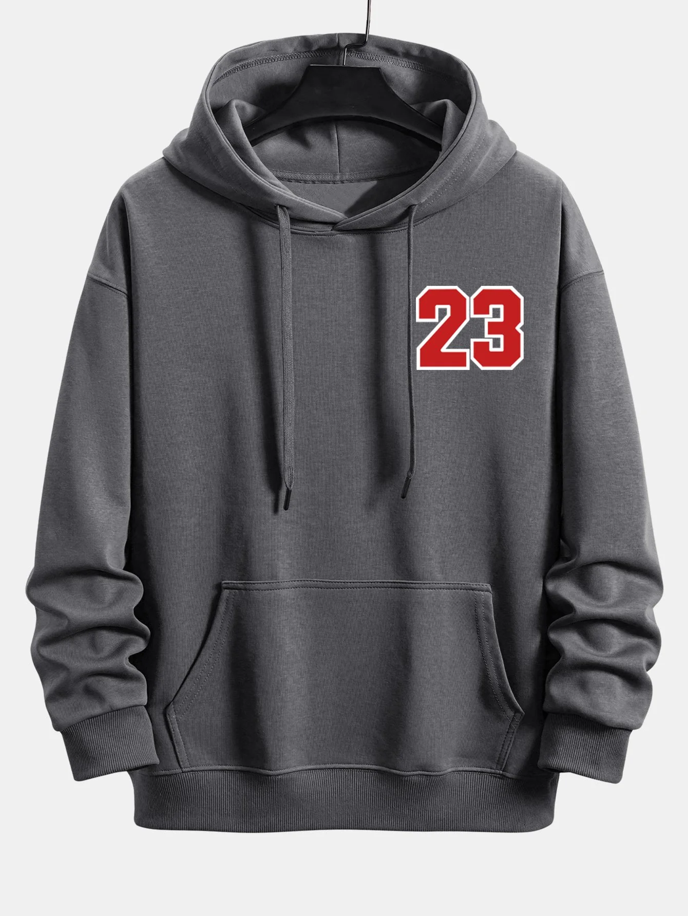 Nummer 23 Druck Relaxed Fit Hoodie - Image 3