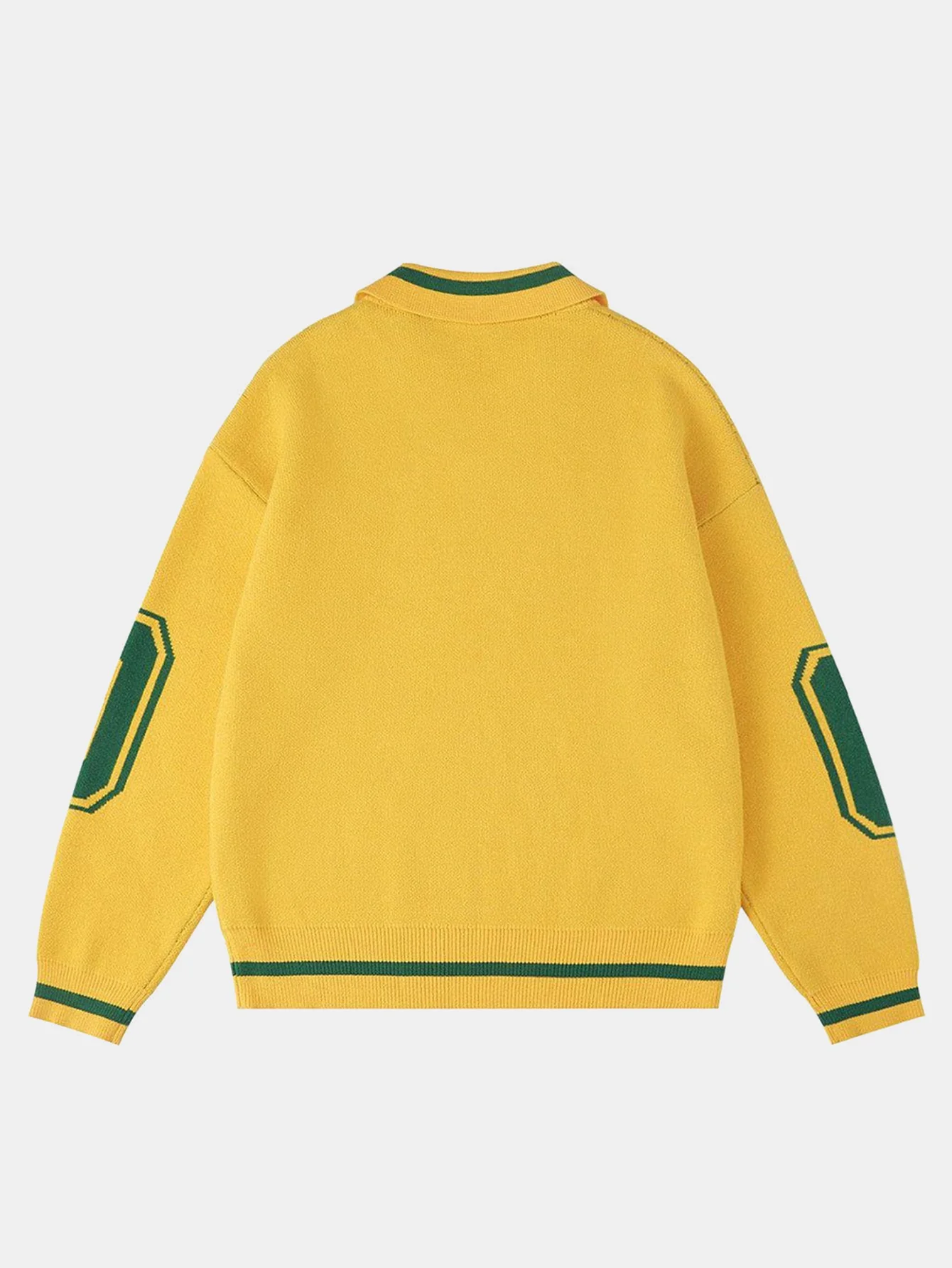Nummer Druck Poloshirts Kragen Pullover - Image 2