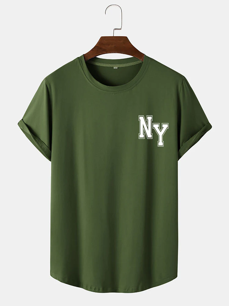 NY Print Arc Hem T-Shirt