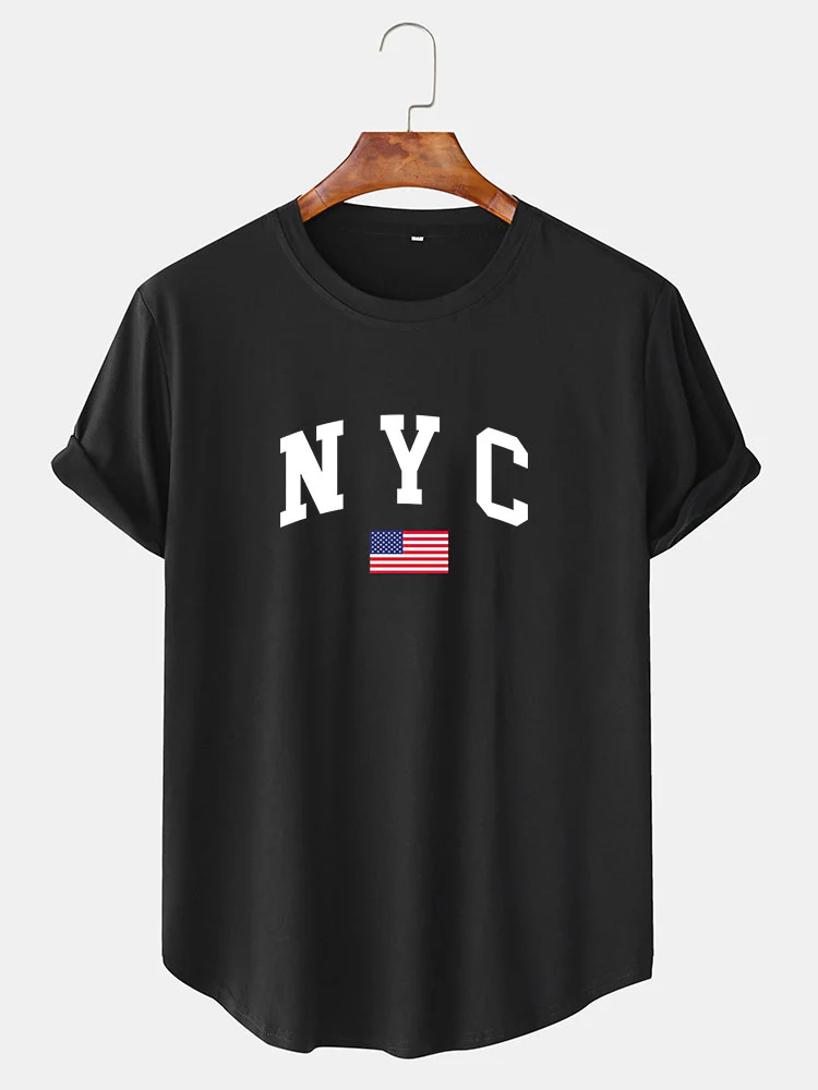 NYC Print Arc Hem T-Shirt
