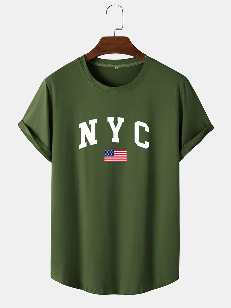 NYC Print Arc Hem T-Shirt - Image 2