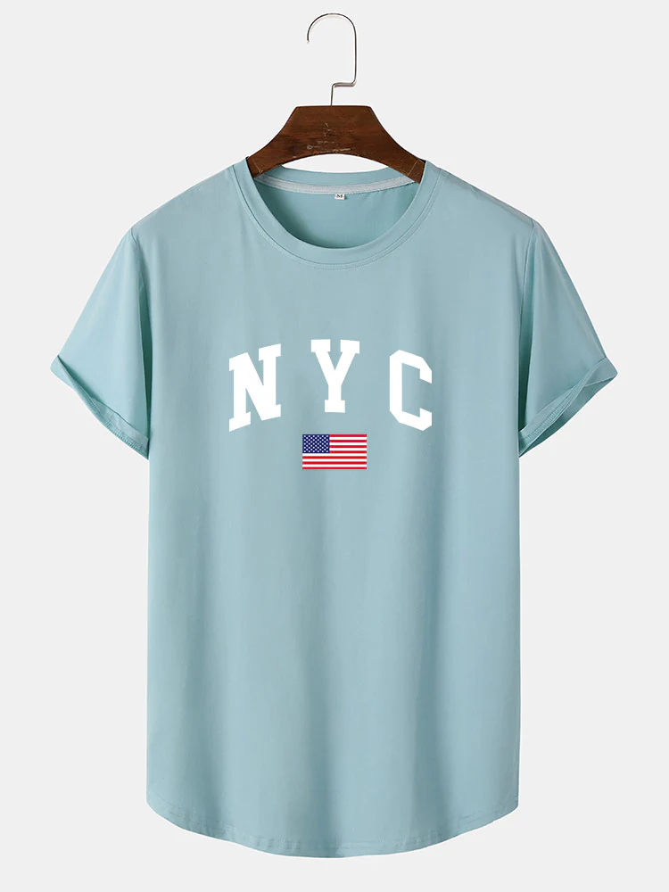 NYC Print Arc Hem T-Shirt - Image 3