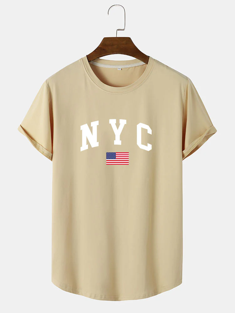 NYC Print Arc Hem T-Shirt - Image 4