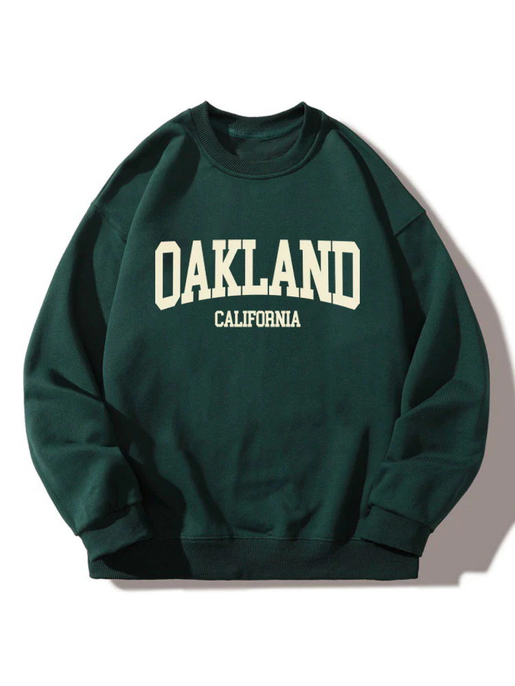 Oakland Print Crew Neck Relaxed Sweatshirt - Image 2