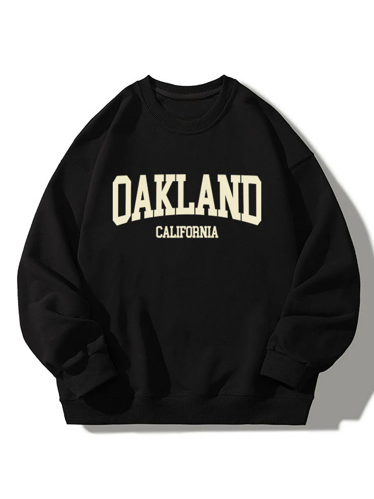 Oakland Print Crew Neck Relaxed Sweatshirt - Image 3