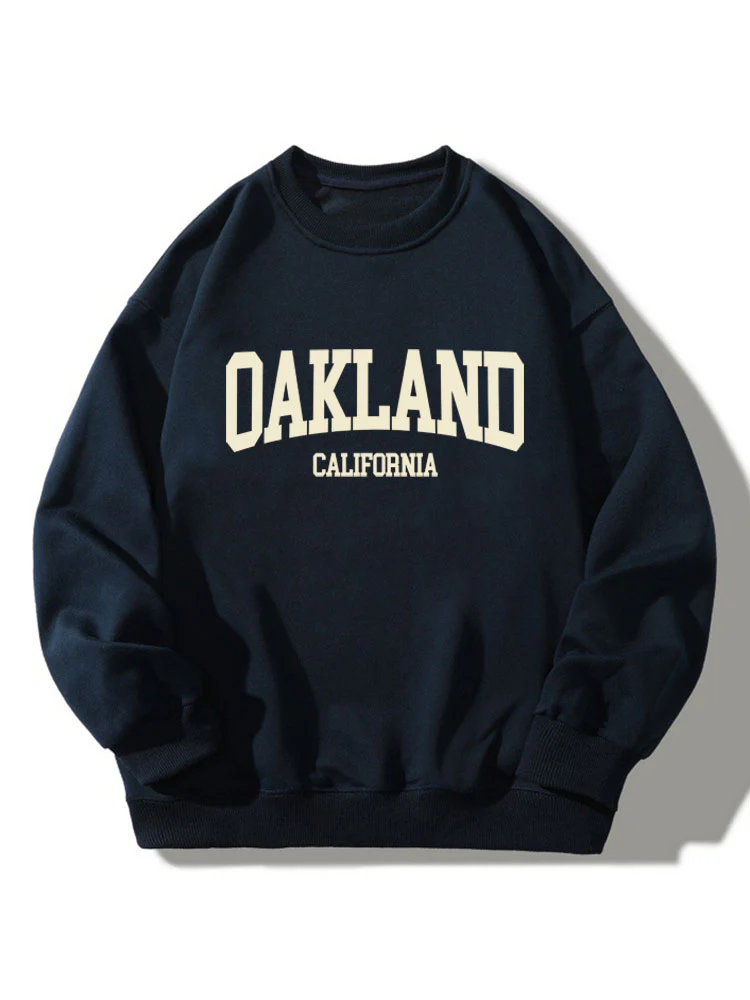 Oakland Print Crew Neck Relaxed Sweatshirt - Image 4