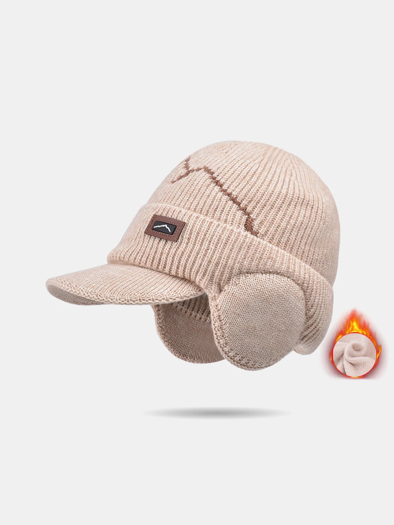 Outdoor Plüsch Warm Gestrickte Ohrenklappen Baseballmütze - Image 3