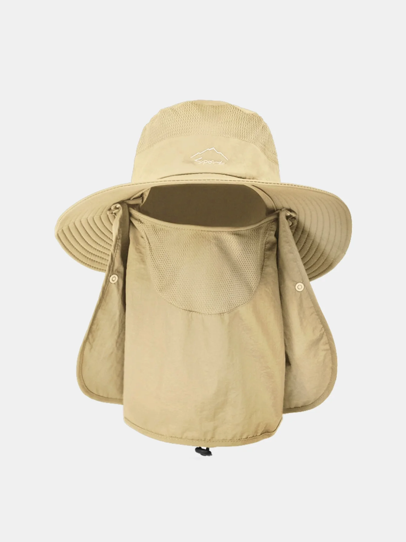 Outdoor-Sonnenschutz-Nackenhut, Hut mit breiter Krempe, schnelltrocknend und atmungsaktiv - Image 5