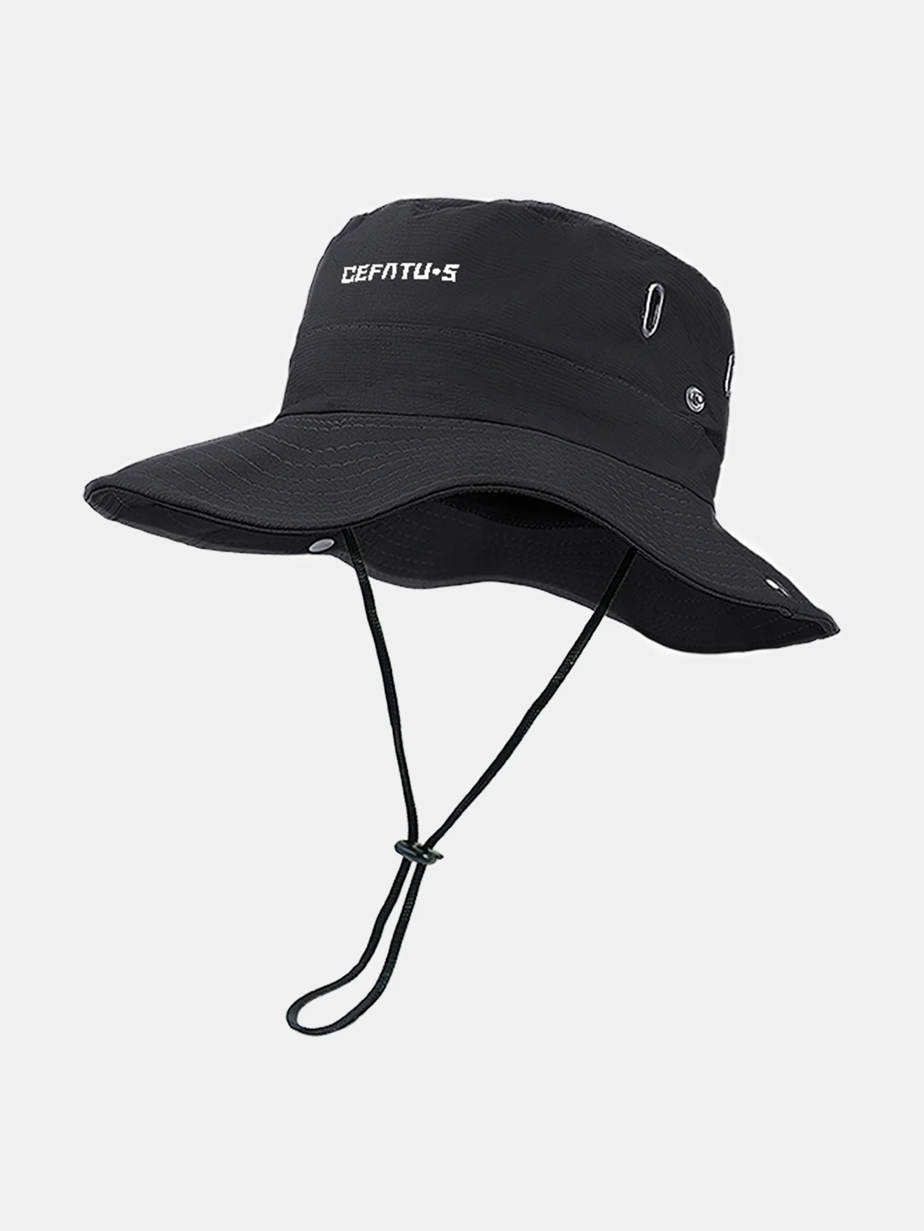 Outdoor Wide-Brimmed Sun Hat With Foldable Brim And Elastic Breathable Mesh Face Mask - Image 2