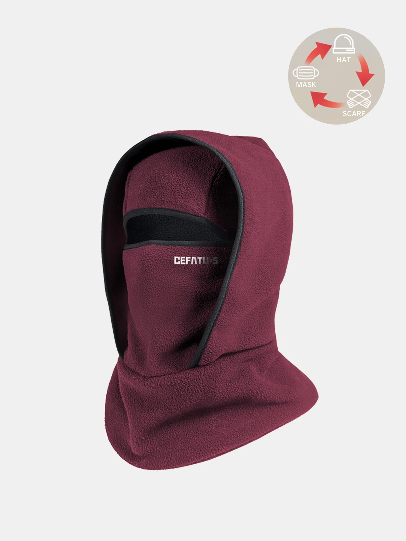Outdoor Winter Warmth Three-in-one Design Balaclava Hat - Image 2