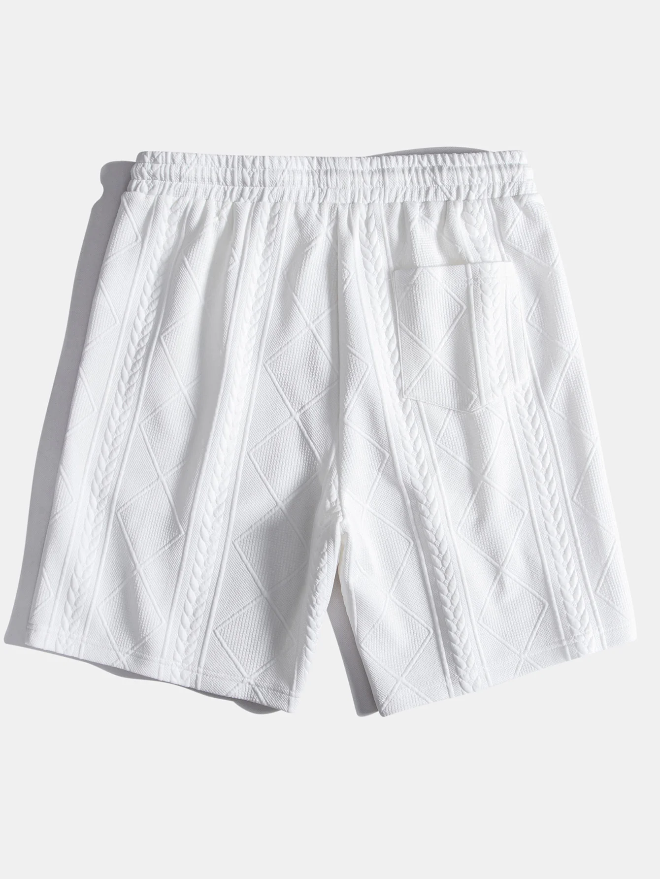 Übergröße Geometrisches Jacquard T-Shirt & Shorts - Image 7